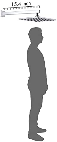 Grifo de Ducha KES Negro con Válvula de Ducha y Cabezal de Lluvia