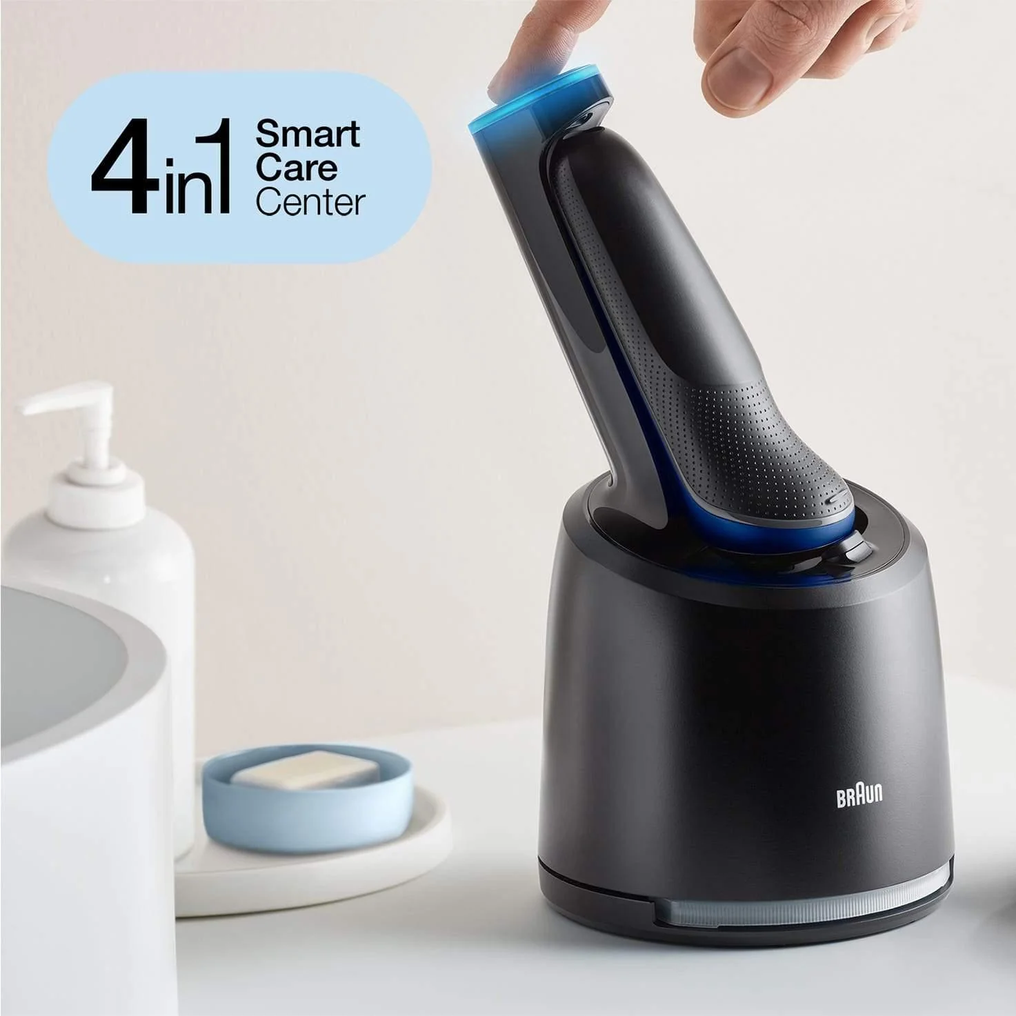 2025 Afeitadora Braun Series 6 60-B7200cc para hombre – Afeitado en seco y húmedo con SmartCare Center – Azul