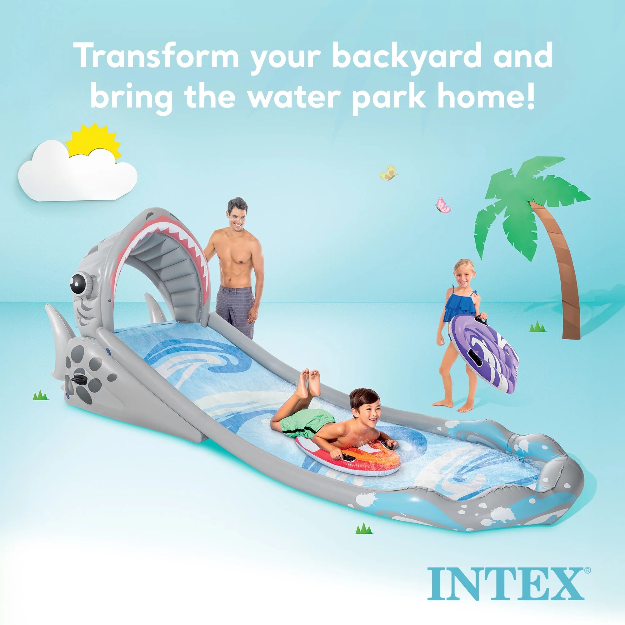 2025 Kit de reparación de 6 parches para tobogán acuático inflable Intex Surf ‘N Slide y Wet Set