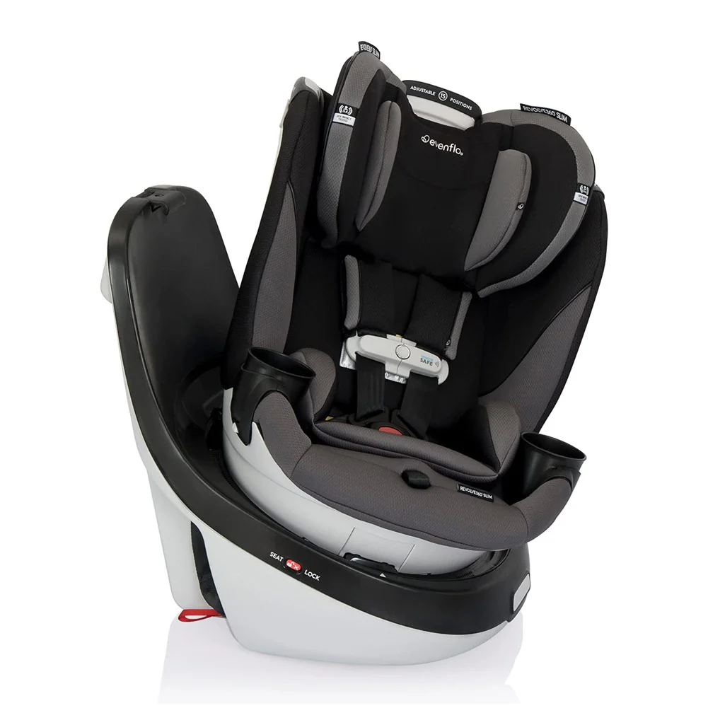 2025 Evenflo GOLD Revolve360 Slim Asiento de Coche Giratorio 2 en 1 con SensorSafe
