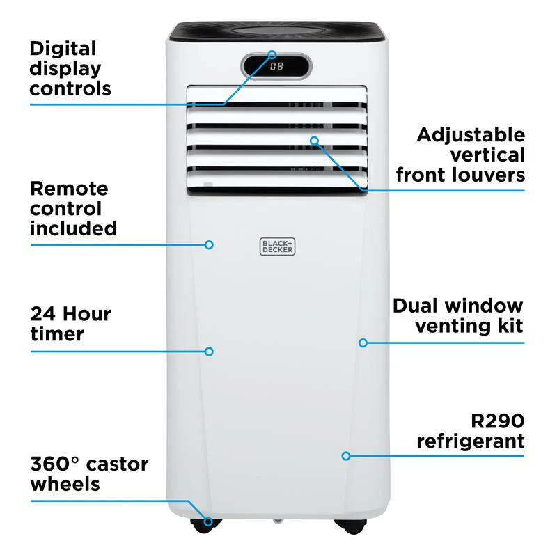 Aire Acondicionado Móvil Inteligente Black+Decker BXAC40025GB 9000 BTU