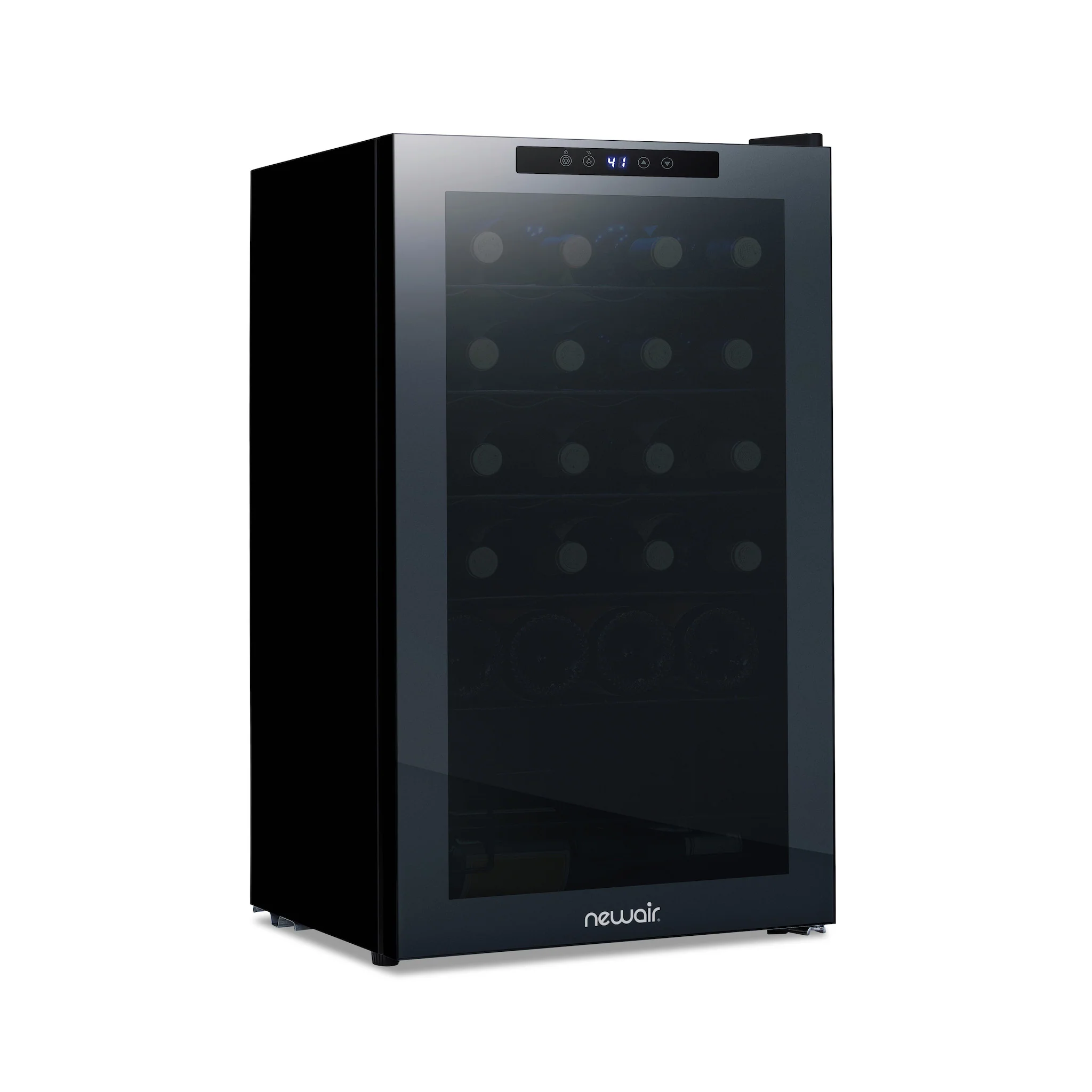 2025 Refrigerador de Vinos Independiente Newair® Negro – 33 Botellas, Doble Zona – 19,5