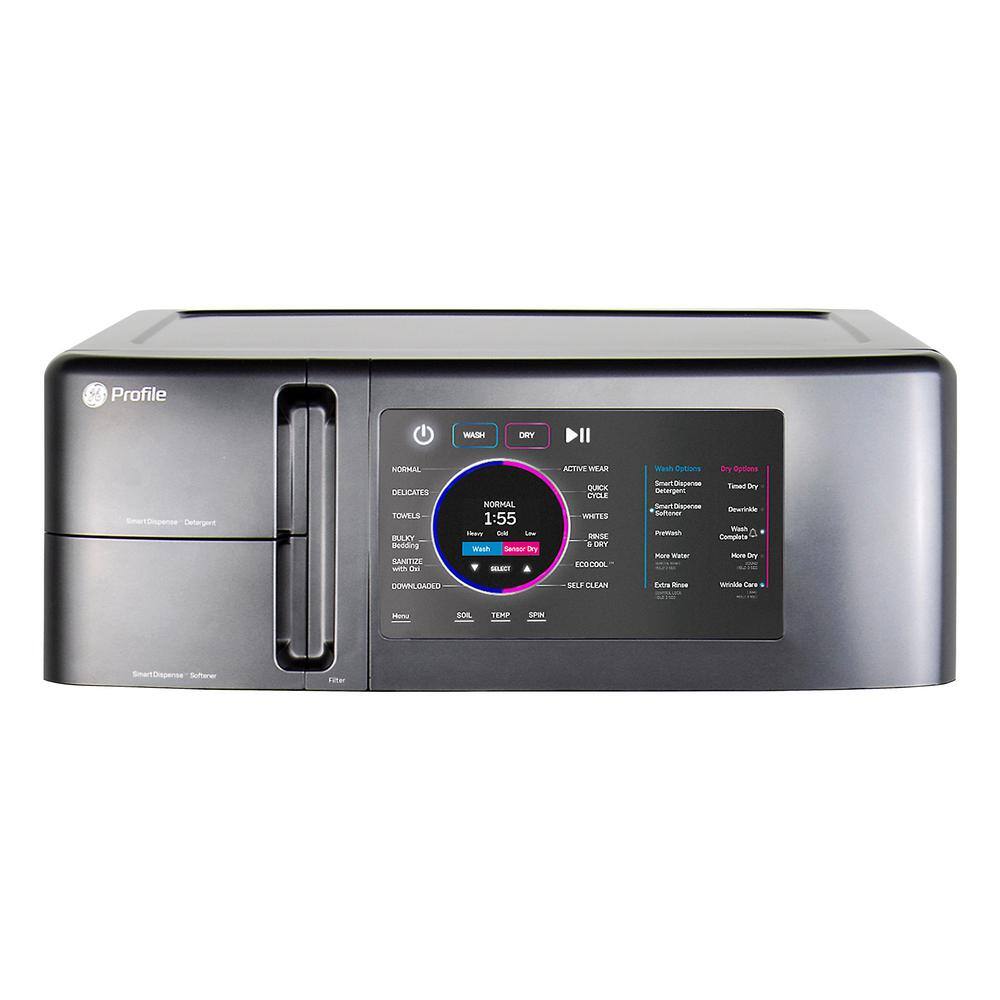 2025 Lavadora Secadora Combo GE Profile 4.8 pies³ Ultra Rápida con Bomba de Calor Sin Conducto – Color Carbon Graphite