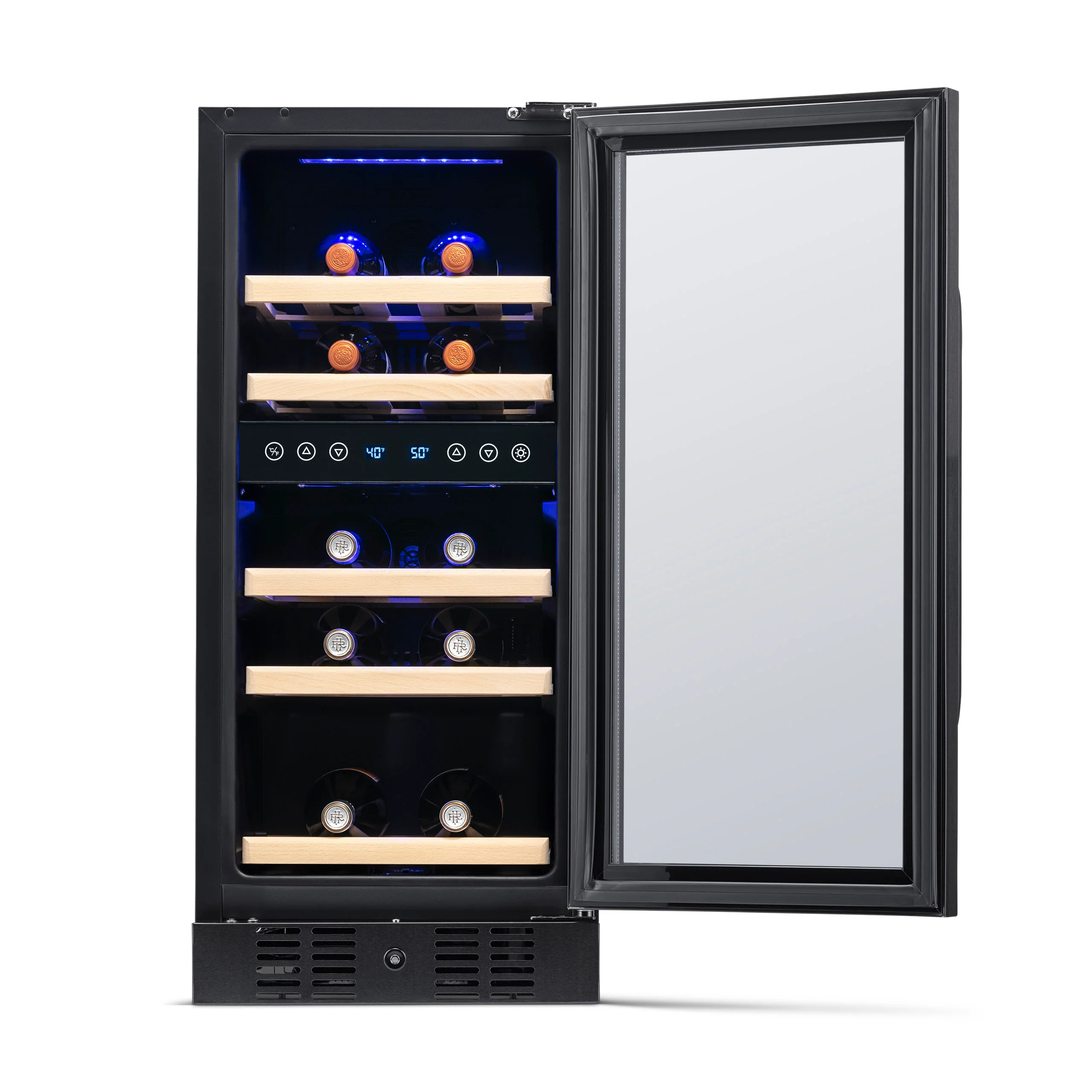 2025 Newair® Refrigerador de Vinos Empotrable Negro – 29 Botellas – 14,8