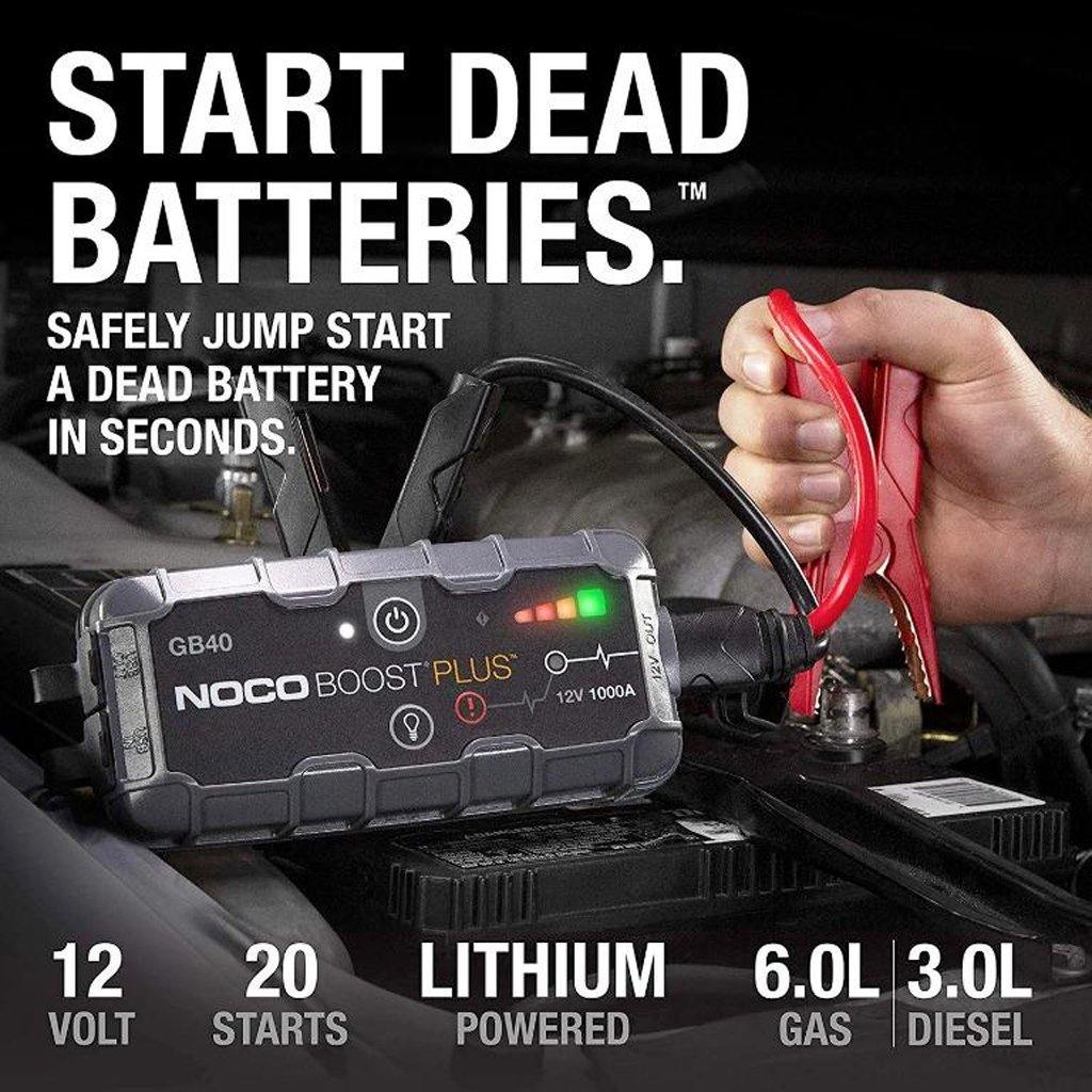 2025 NOCO GB40 BOOST PLUS 1000A Arrancador de Batería de Litio UltraSafe