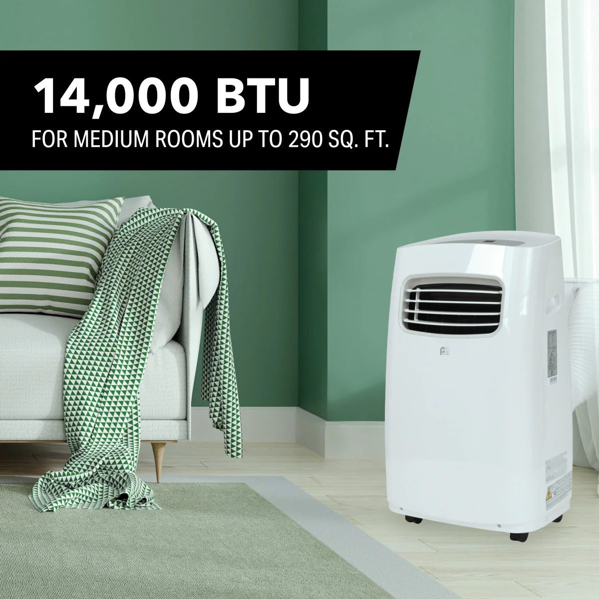 2025 Aire Acondicionado Portátil de 14 000 BTU / 8 200 SACC con Control Remoto Multifunción
