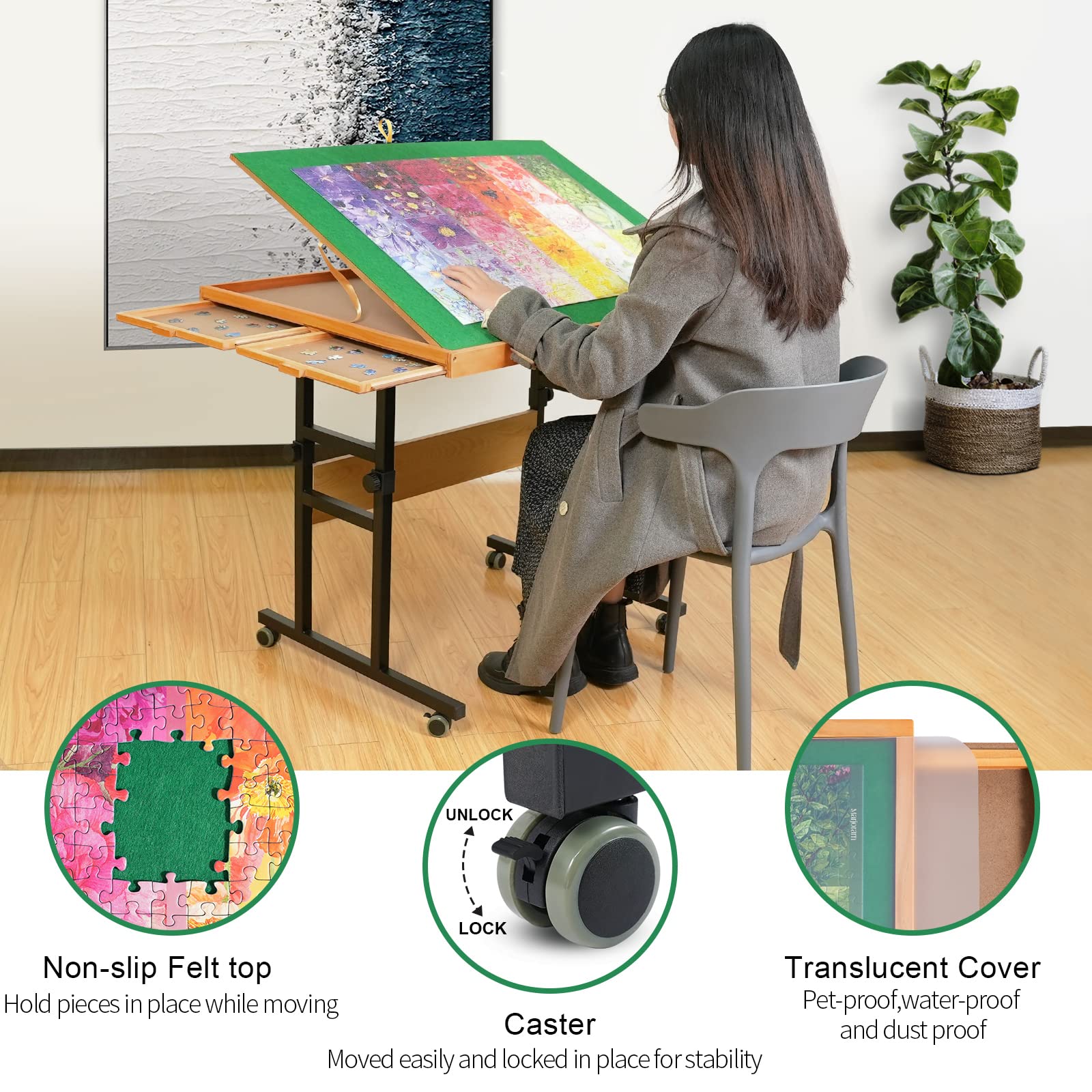 ALL4JIG Cajones Portátiles Ajustables con 3 Ángulos de Inclinación