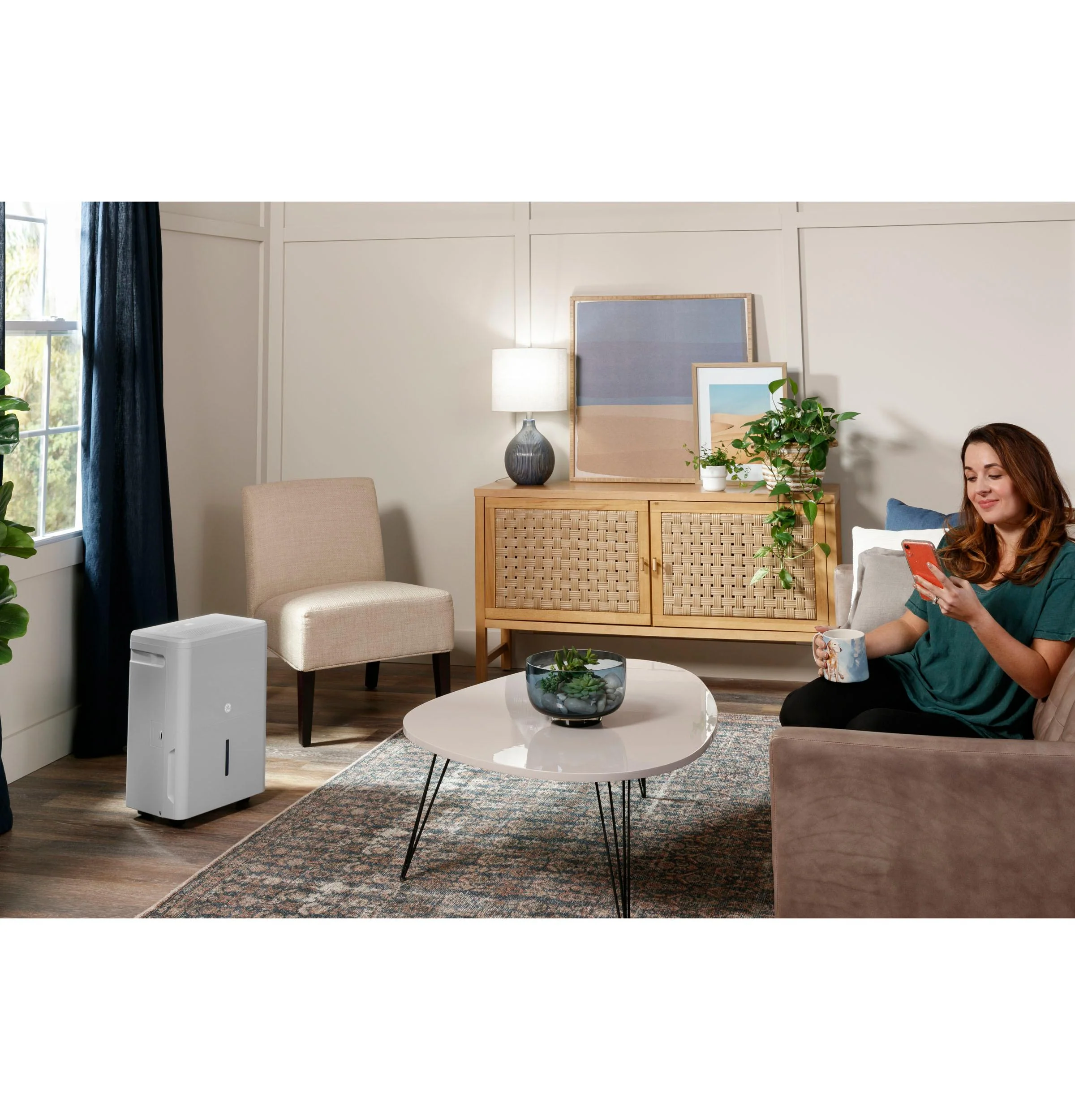 2025 GE Appliances AWHR50LB – Deshumidificador Portátil Inteligente con Smart Dry y Wi-Fi Integrado, Certificado Energy Star®