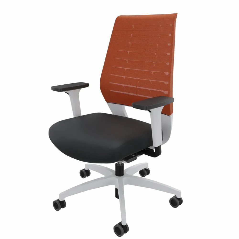 2025 Silla de Oficina Ergonómica Dauphin X-CODE XC 5380 – BLANCA – Respaldo de Color