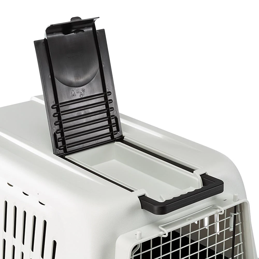 2025 Atlas – Transportín para animales seguro y versátil, con cierres de seguridad, ventilación, comedero y ruedas opcionales, conforme a las normas IATA