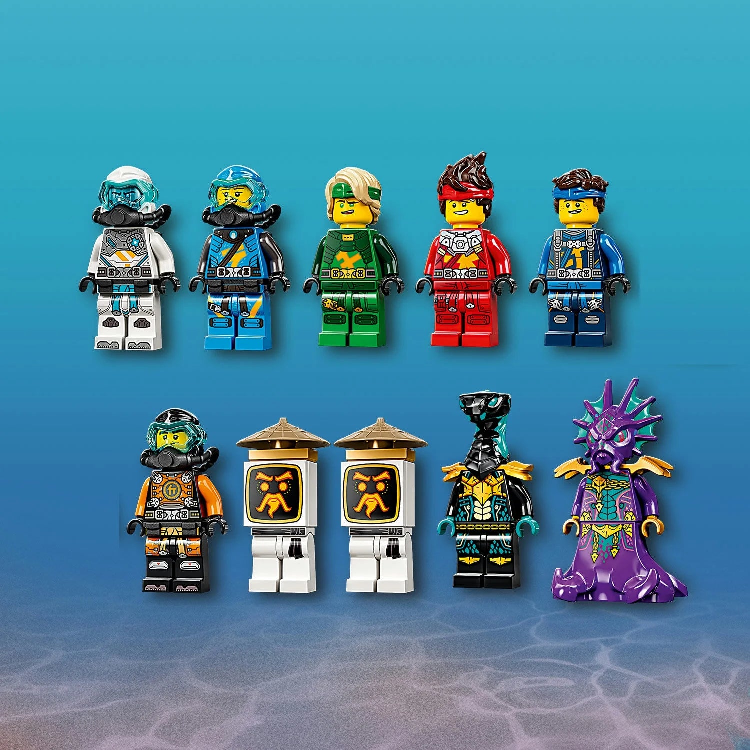 LEGO NINJAGO Hydro Bounty, Set de Construcción de Submarino 71756 con Minifiguras de Kai y Nya, Juguetes Ninja, Regalos para Niños y Niñas a partir de 9 años