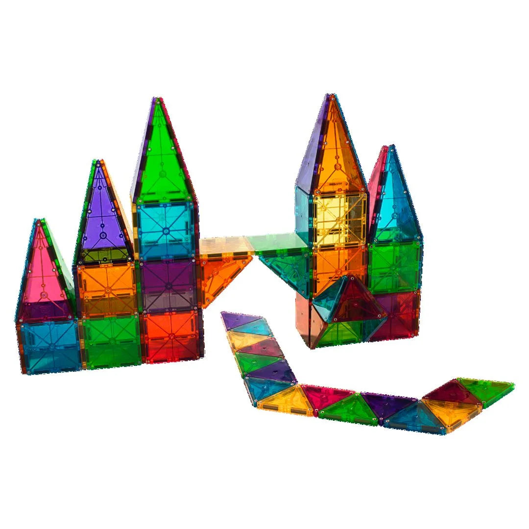 MAGNA-TILES Clásico Set de Construcción Magnética de 100 Piezas, ¡La Marca ORIGINAL de Construcción Magnética!
