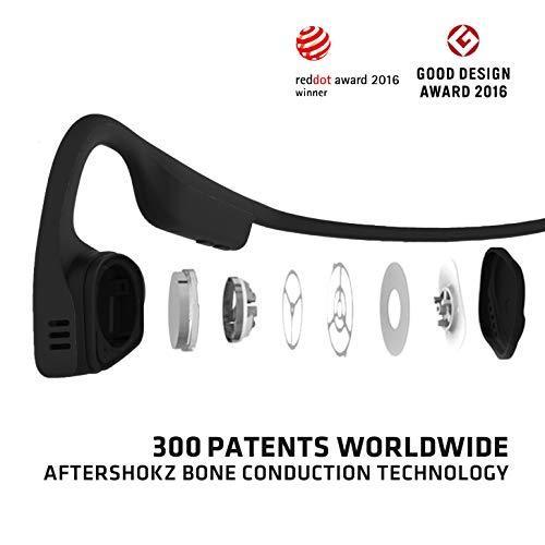 Aftershokz Auriculares Inalámbricos Bluetooth de Conducción Ósea Titanium, Negro
