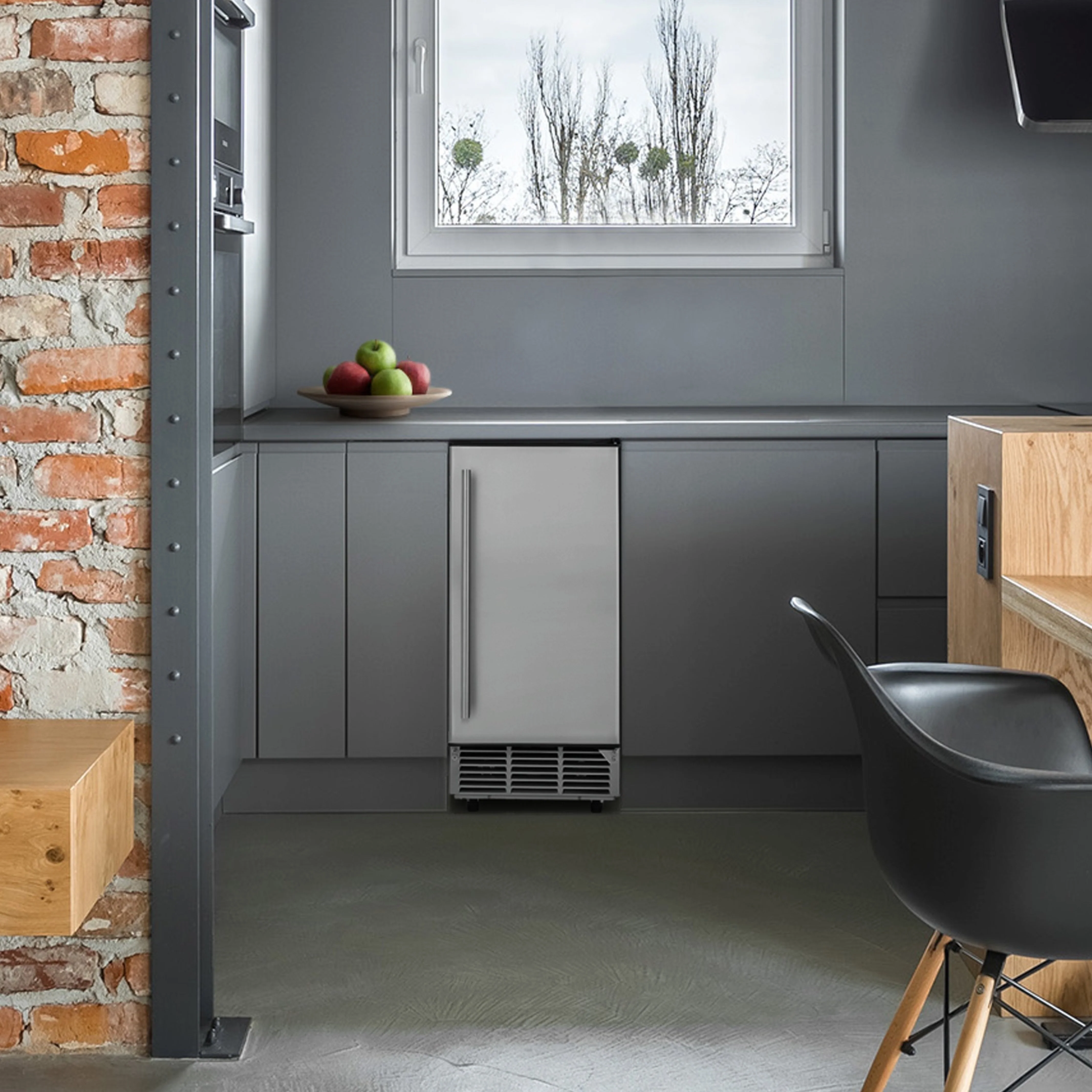 2025 Máquina de Hielo Empotrable Newair® para el Hogar – Hielos Transparentes, 80 lb/día – Acero Inoxidable