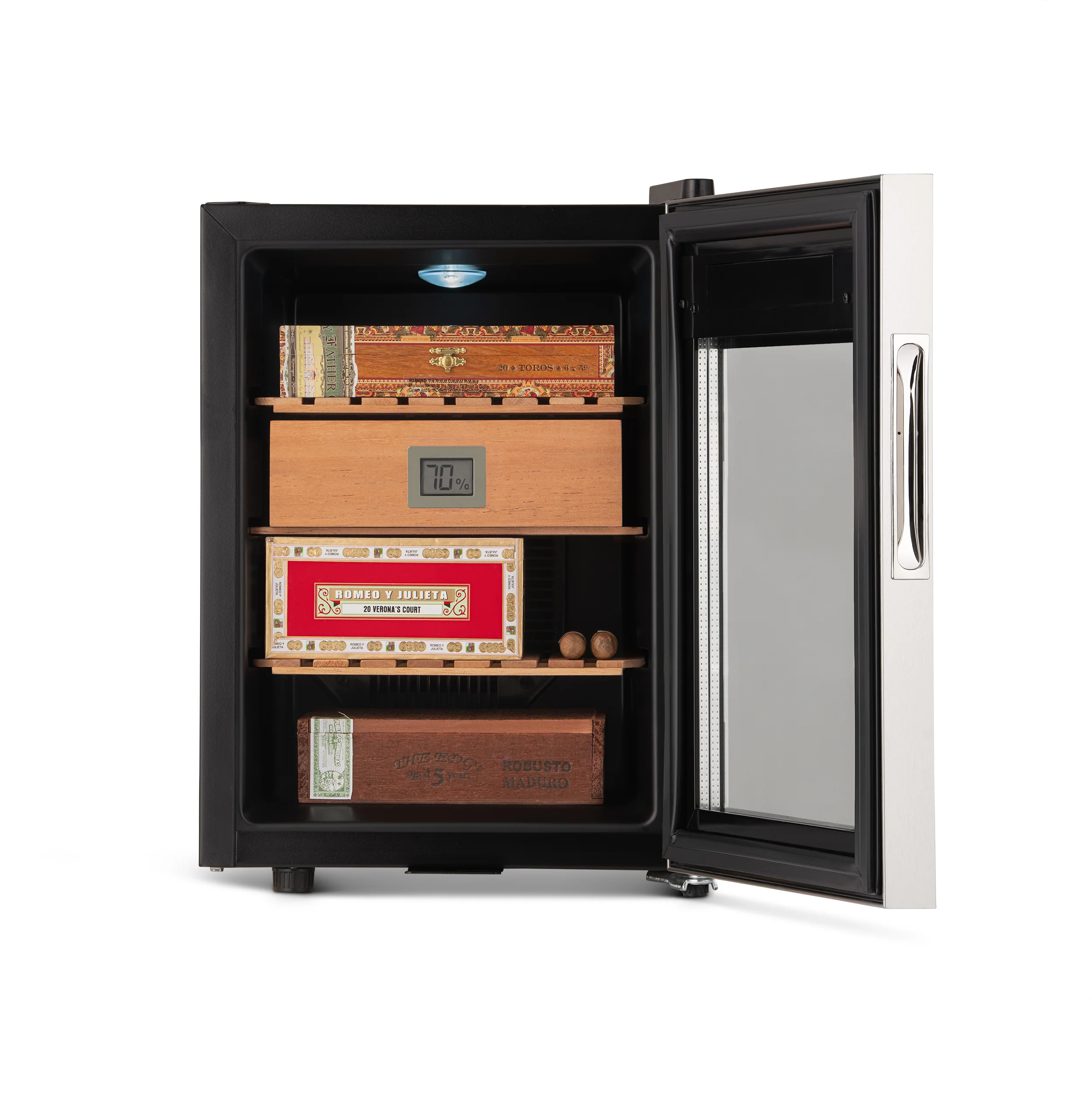 2025 Humidor eléctrico para puros Newair® con Opti-Temp™, capacidad para 250 puros