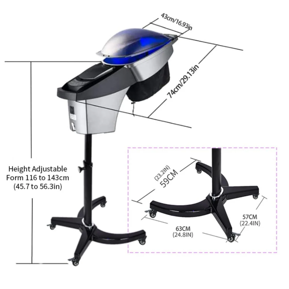 Vaporizador Profesional para Salones de Belleza – Generador de Micro-Niebla con Ozono O3, Acelerador de Coloración y Tratamiento Capilar