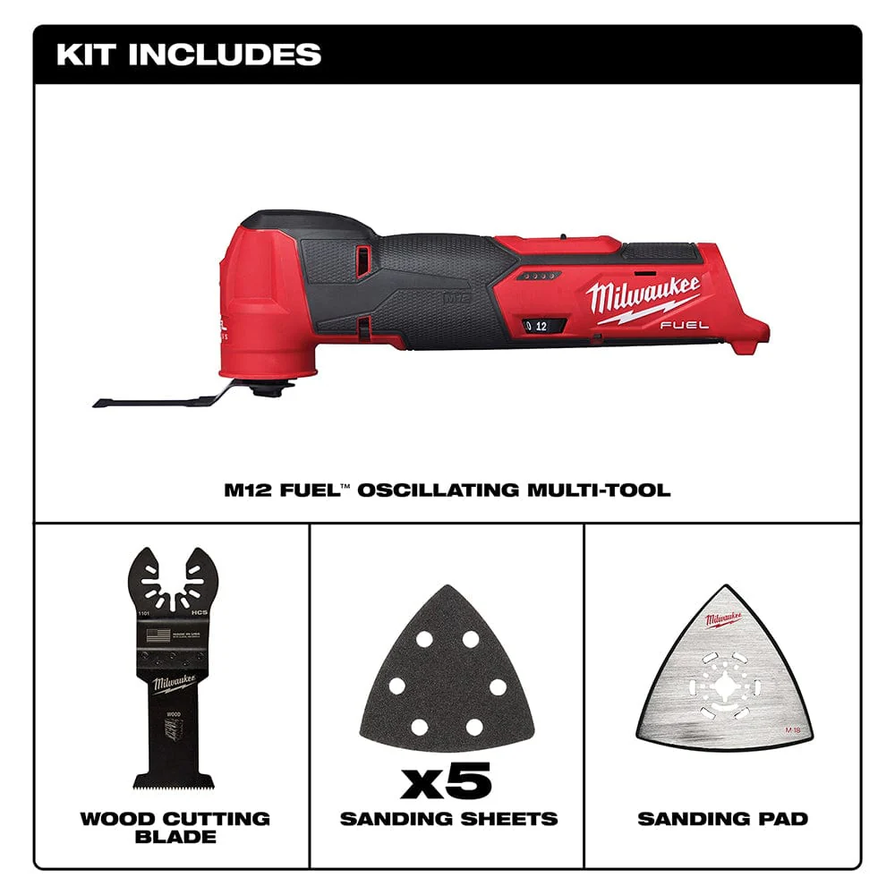 2025 Herramienta Oscilante Multifunción Milwaukee M12 FUEL™ – Potencia, Precisión y Confort en un Solo Equipo