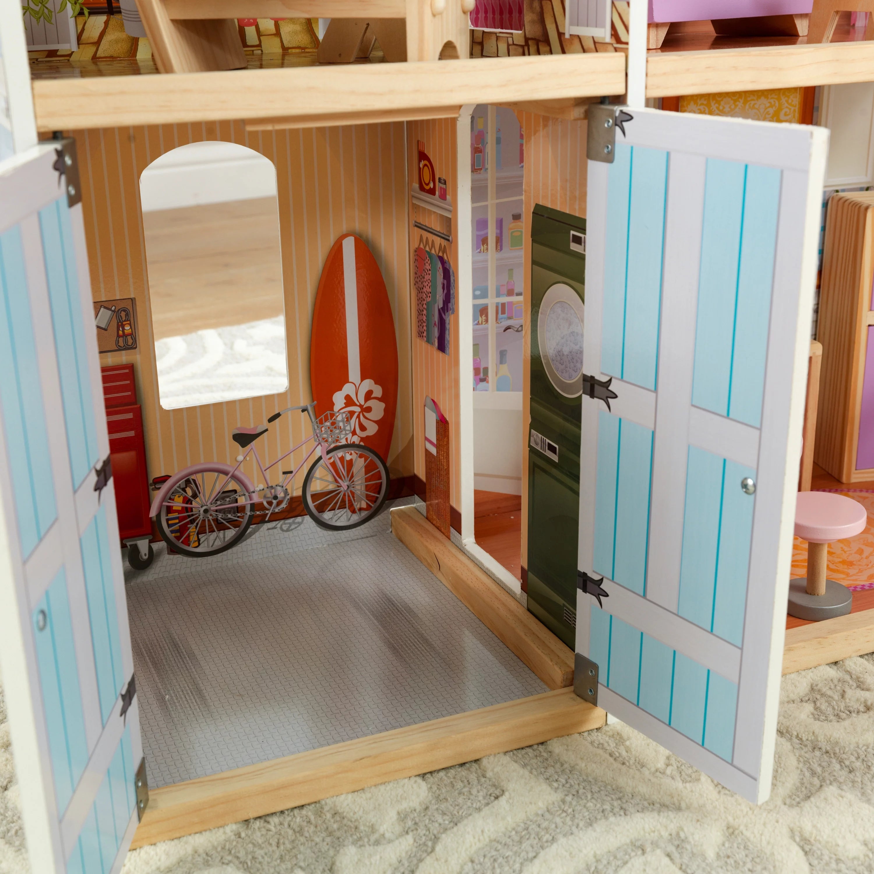 Casa de Muñecas de Madera KidKraft Grand View Mansion con 34 Accesorios, A partir de 3 años