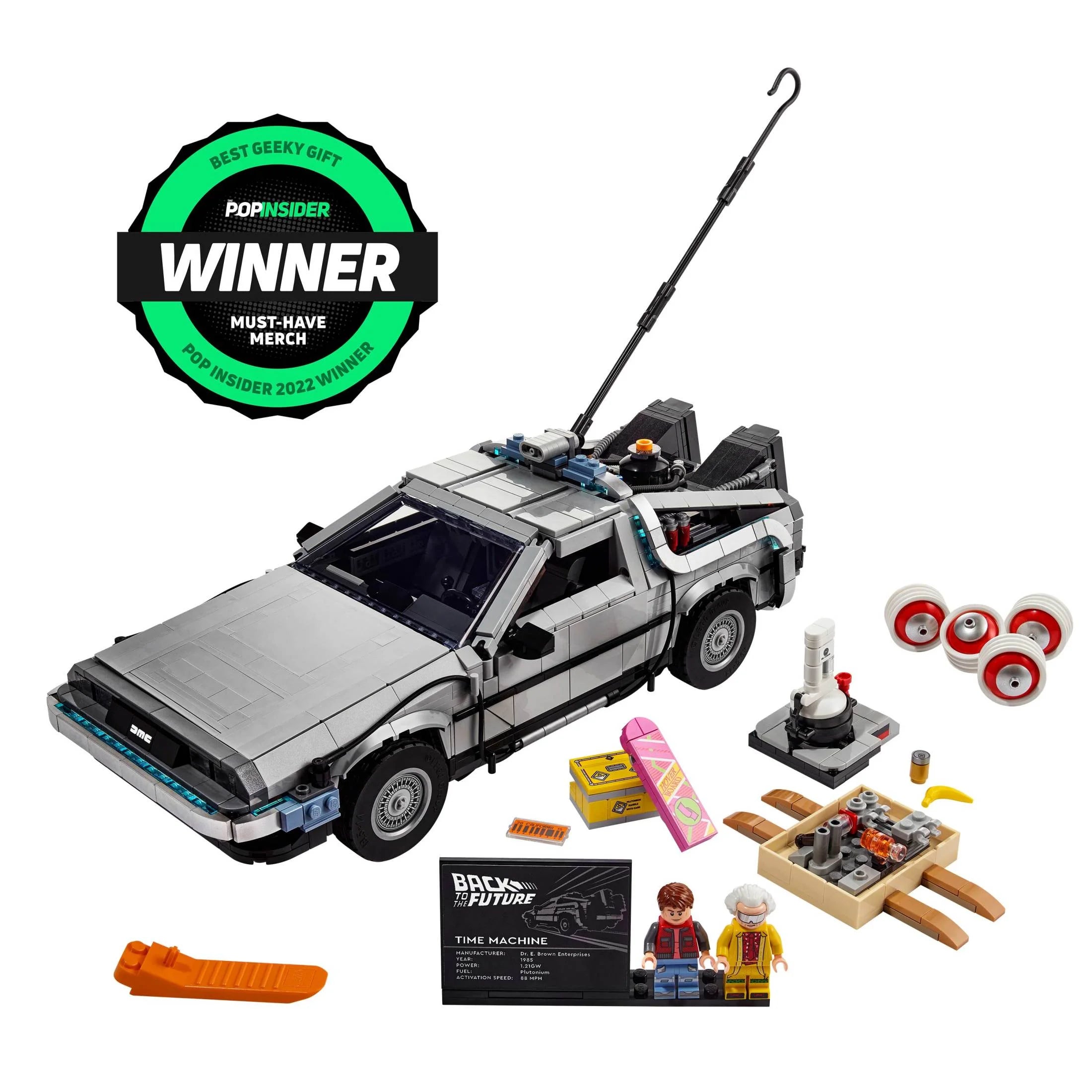 LEGO Icons Regreso al Futuro Máquina del Tiempo 10300 – Set de Construcción de Auto DeLorean, Inspirado en la Clásica Película