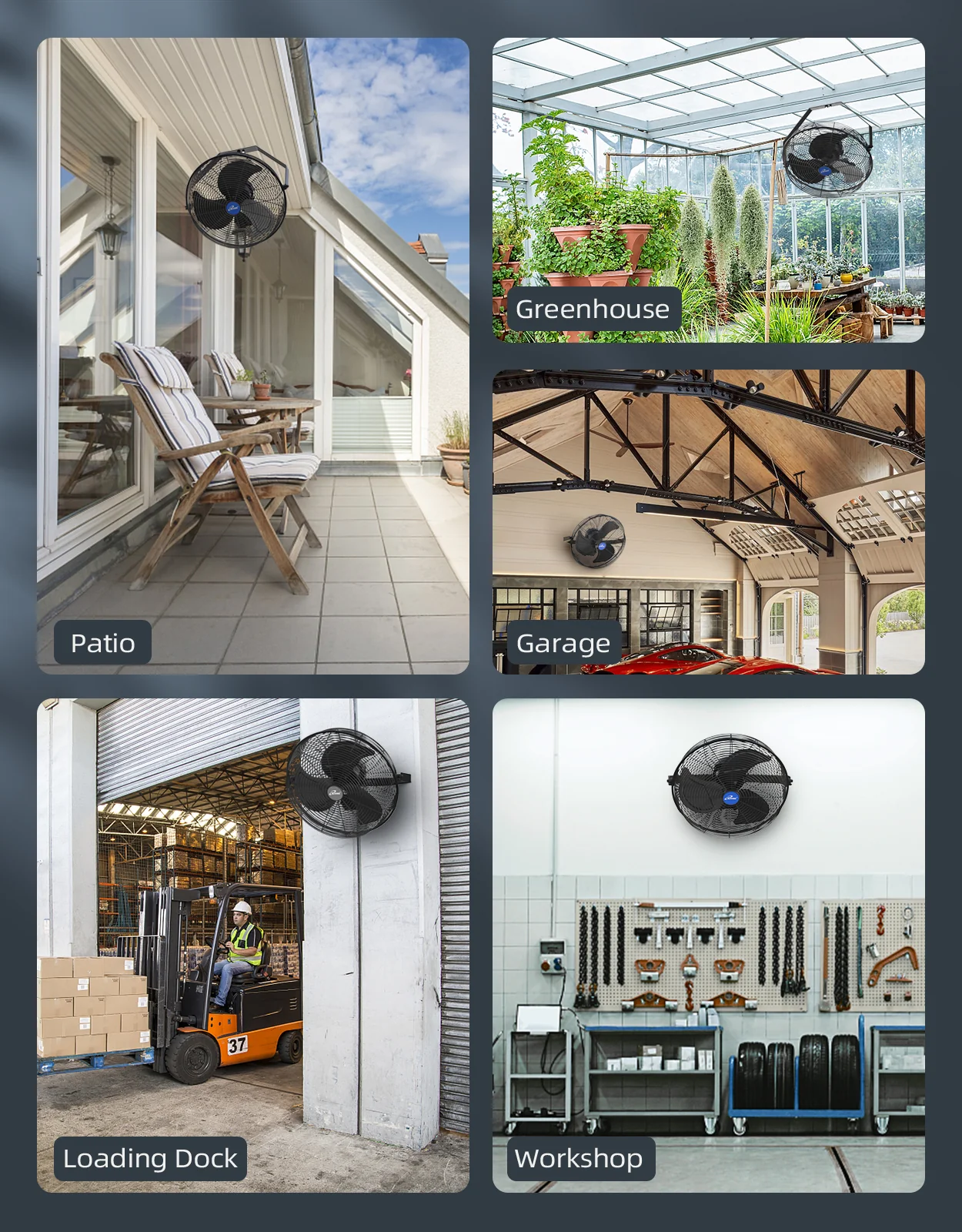 2025 Ventilador mural iLIVING de 14