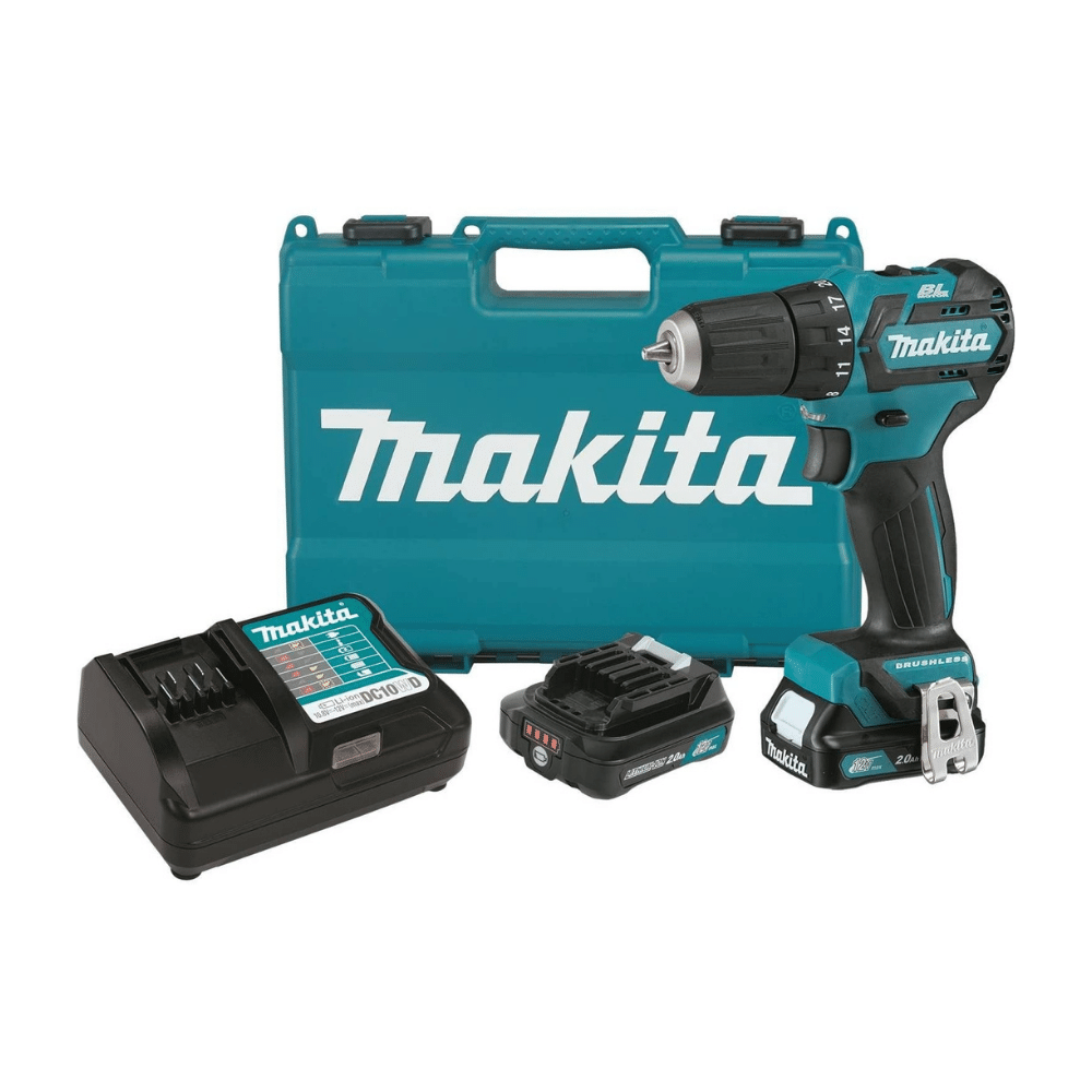 Makita FD07R1 Kit de Taladro-Atornillador Inalámbrico sin Escobillas 12V MAX CXT de 3/8 Pulgadas