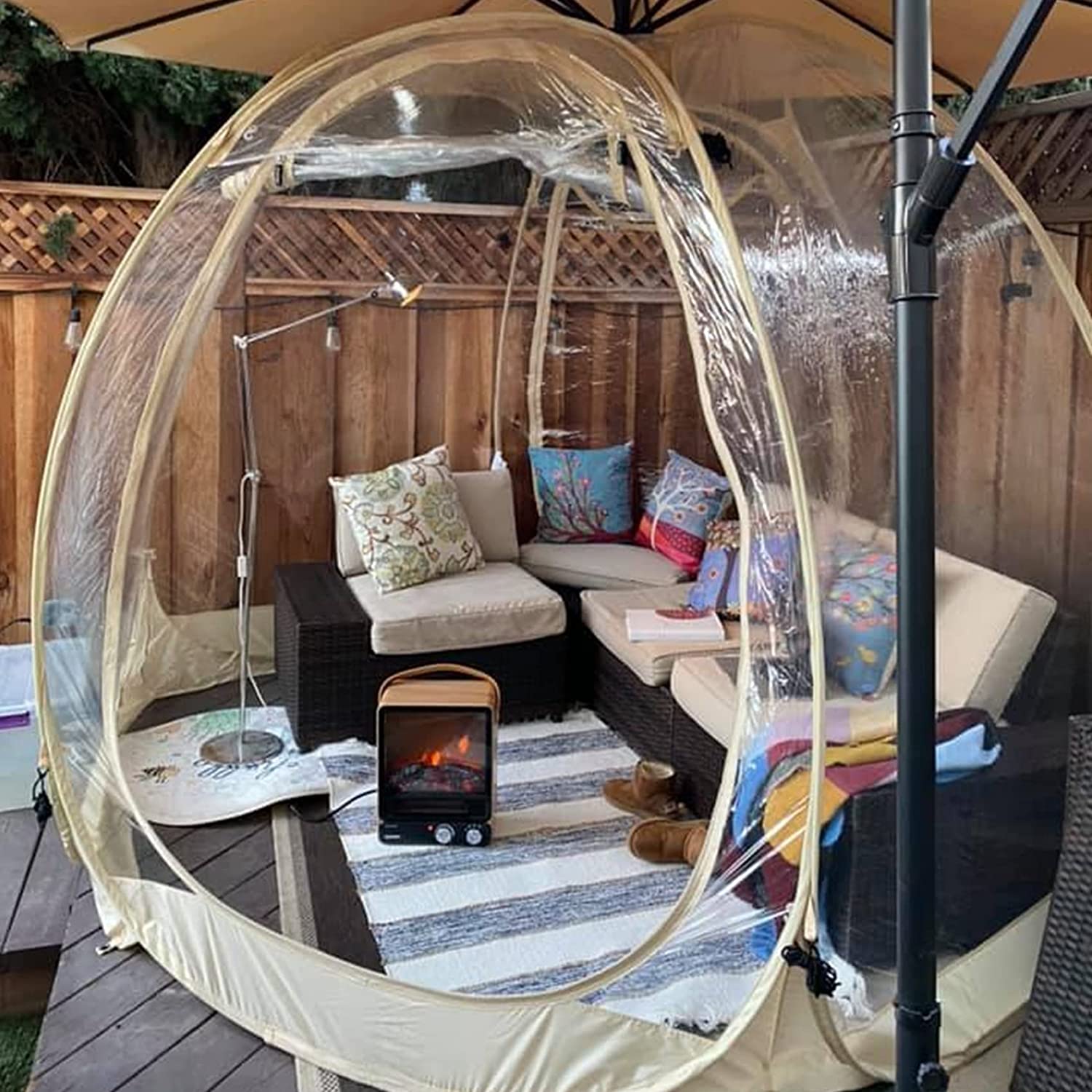 Alvantor Tienda Burbuja Gazebo Plegable, Cúpula Igloo para Jardín y Patio para 8-10 Personas