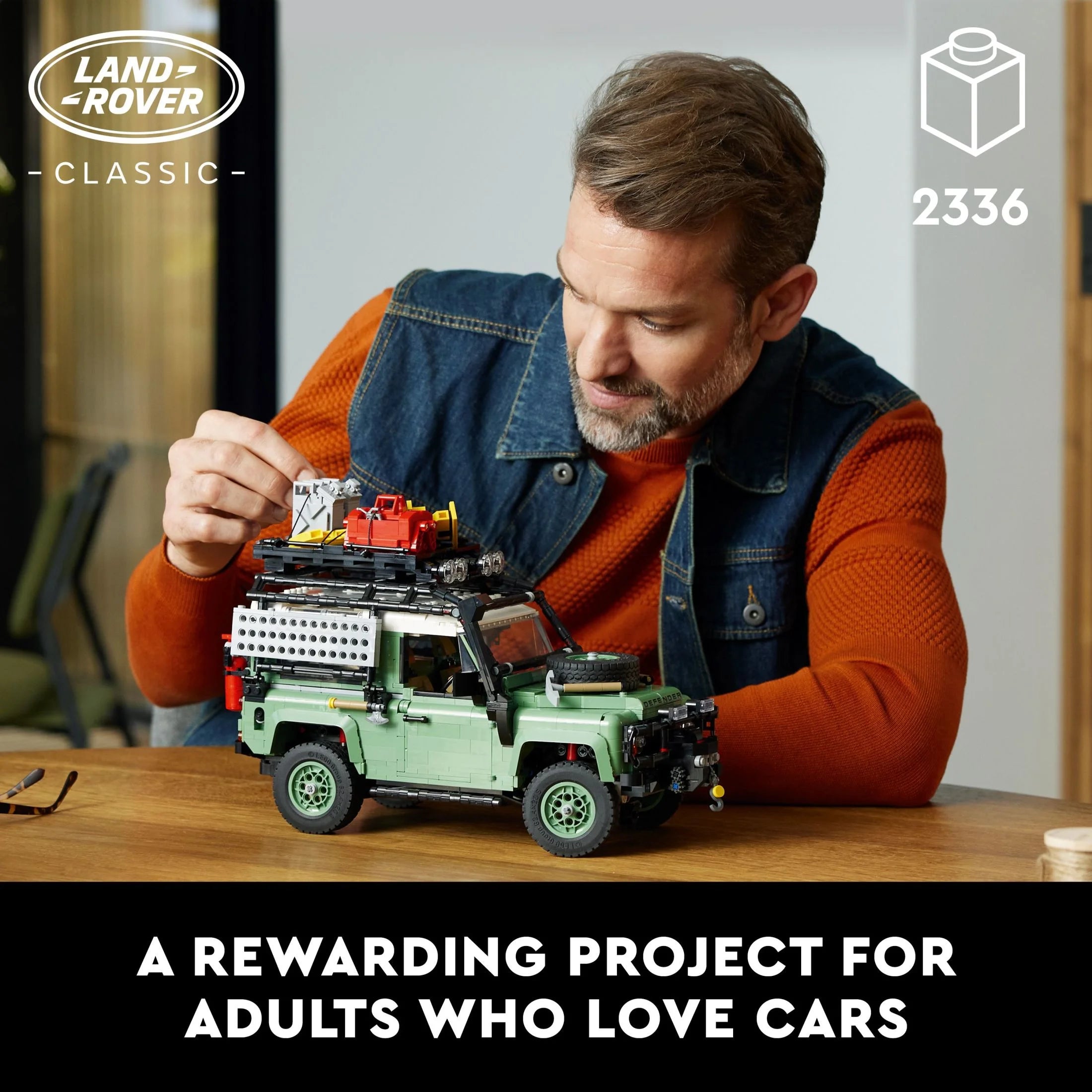 LEGO Icons Land Rover Classic Defender 90 10317 – Set de Construcción de Auto para Adultos y Amantes de Autos Clásicos, Proyecto Inmersivo Basado en un Ícono Todo Terreno, Gran Regalo de Graduación para Él o Ella
