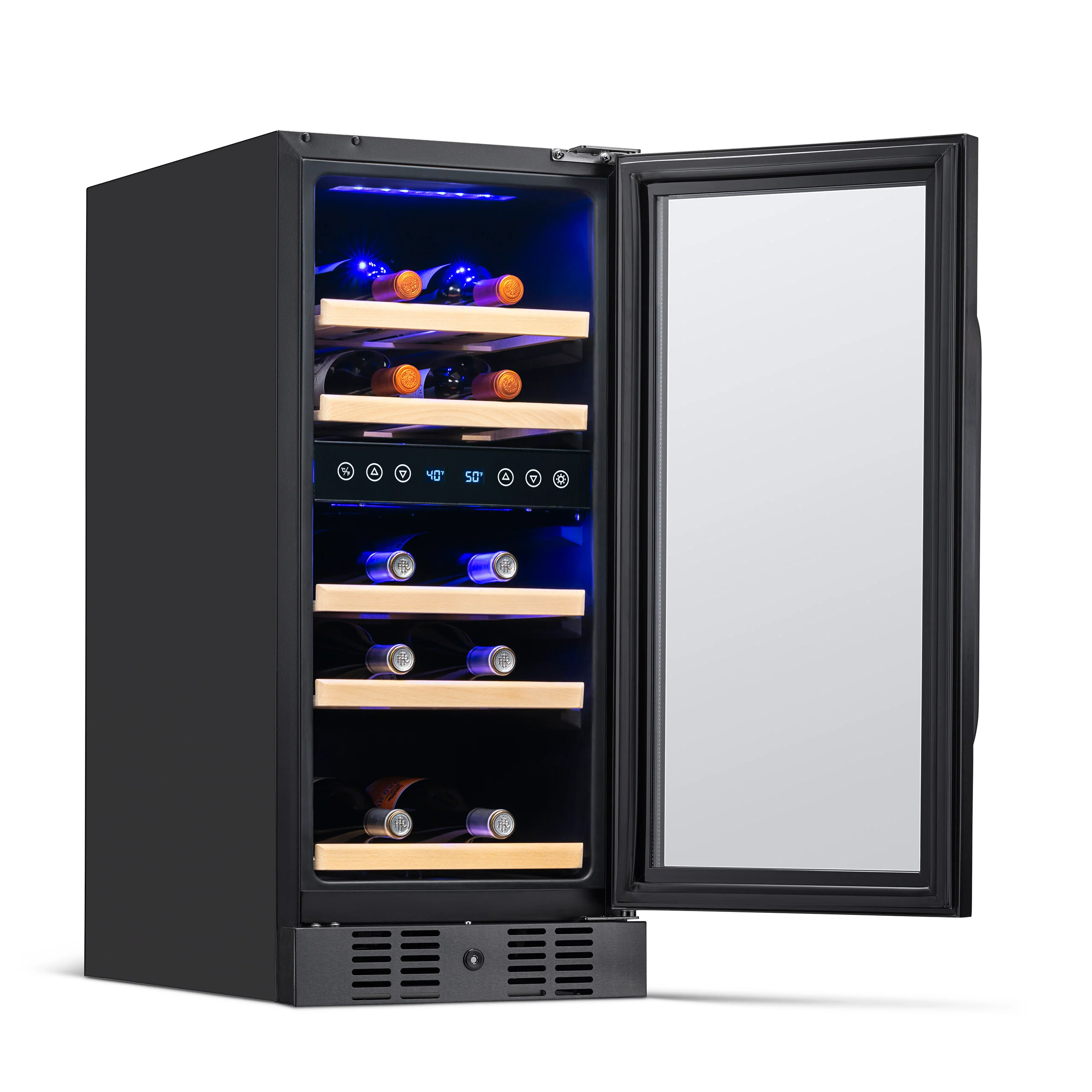 2025 Newair® Refrigerador de Vinos Empotrable Negro – 29 Botellas – 14,8