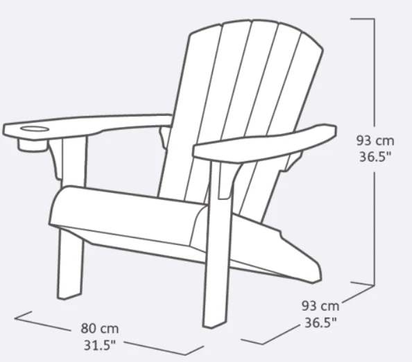 2025 Silla Adirondack Keter Alpine – Grafito