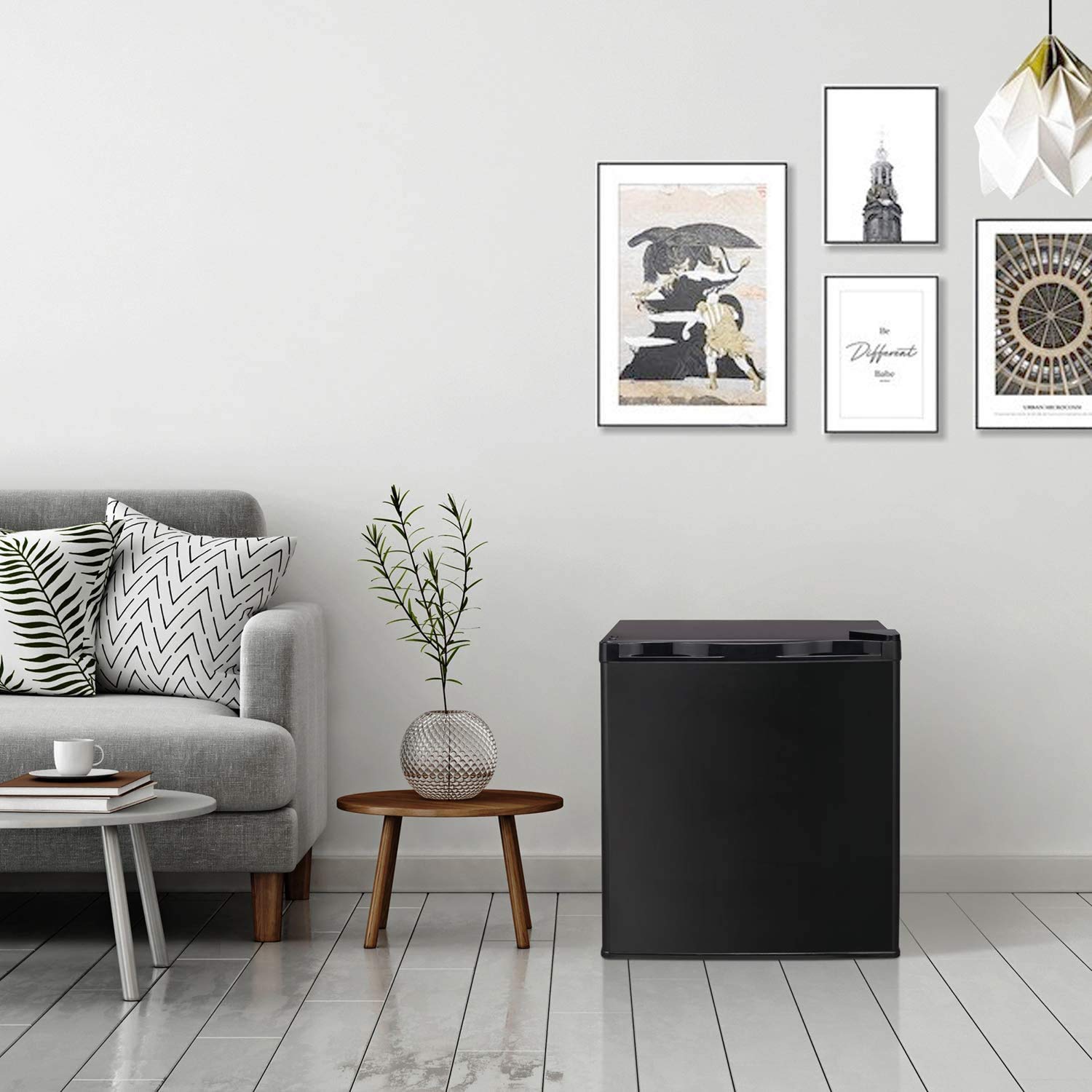 Antarctic Star Congelador Vertical Compacto con Puerta Simple Reversible de Acero Inoxidable, Estantes Ajustables y Removibles para Hogar y Oficina, 1.1 pies cúbicos, Color Negro