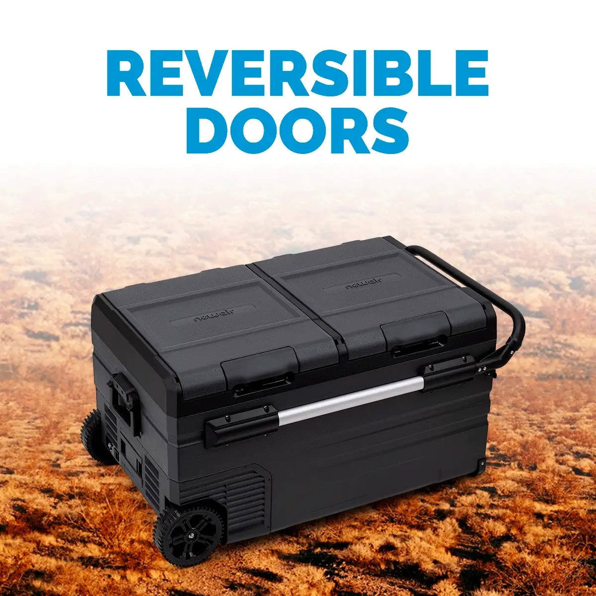 2025 Nevera eléctrica portátil de camping Newair®, 80 cuartos, 12 V/24 V CC