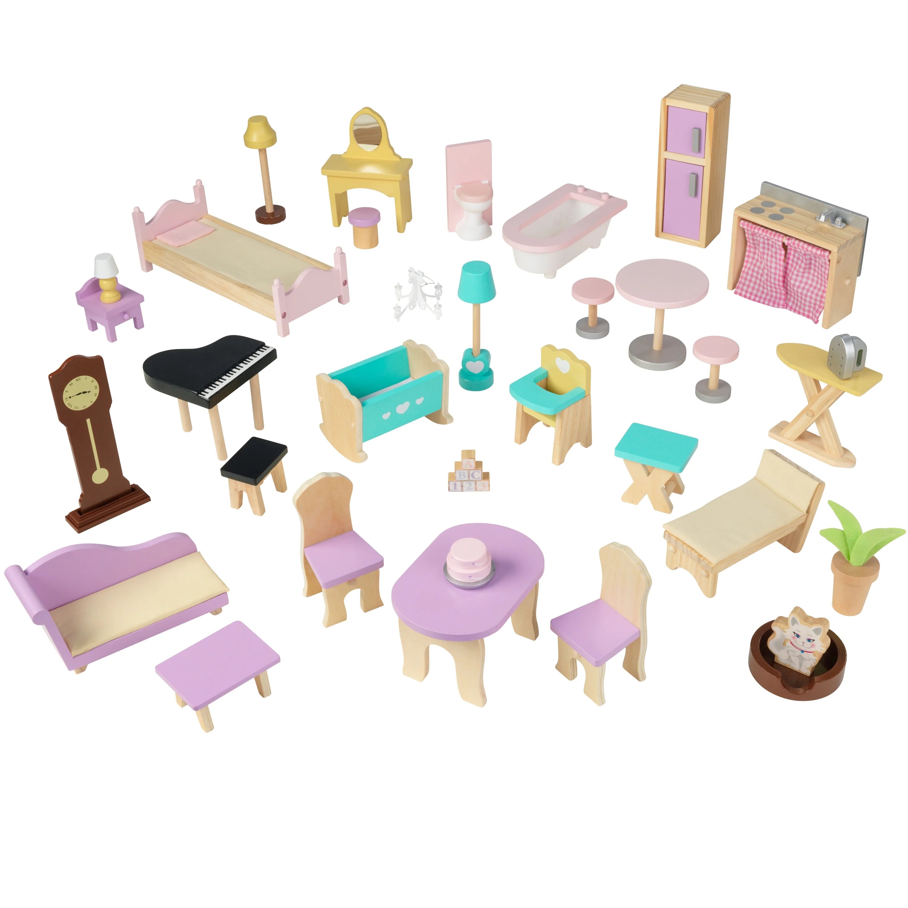 Casa de Muñecas de Madera KidKraft Grand View Mansion con 34 Accesorios, A partir de 3 años