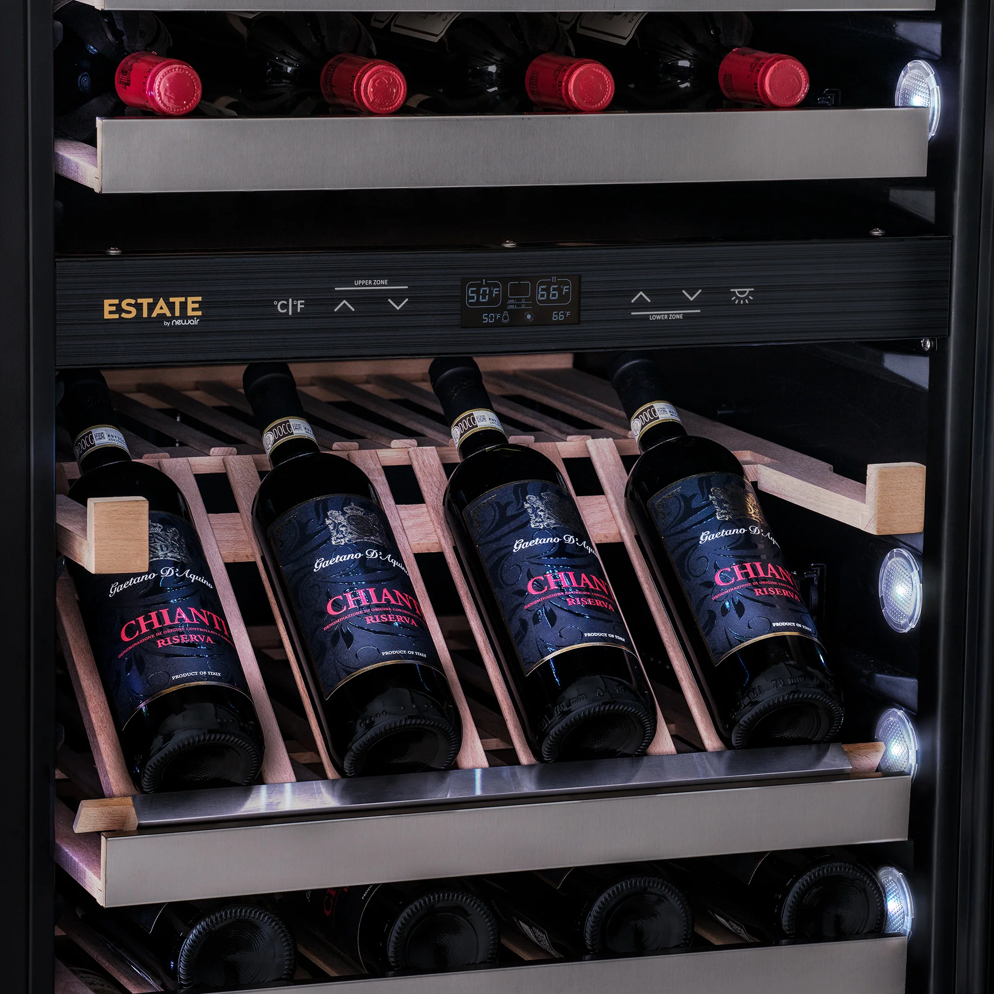 2025 Refrigerador de Vinos Independiente Newair ESTATE – Acero Inoxidable (160 botellas)