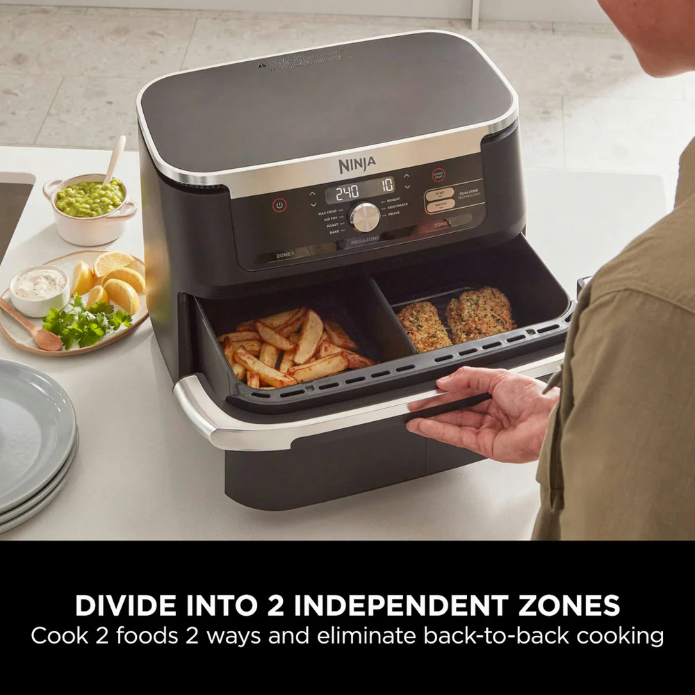 2025 Freidora de Aire Caliente Ninja Foodi FlexDrawer AF500UK 10,4L - Negro – Liquidación
