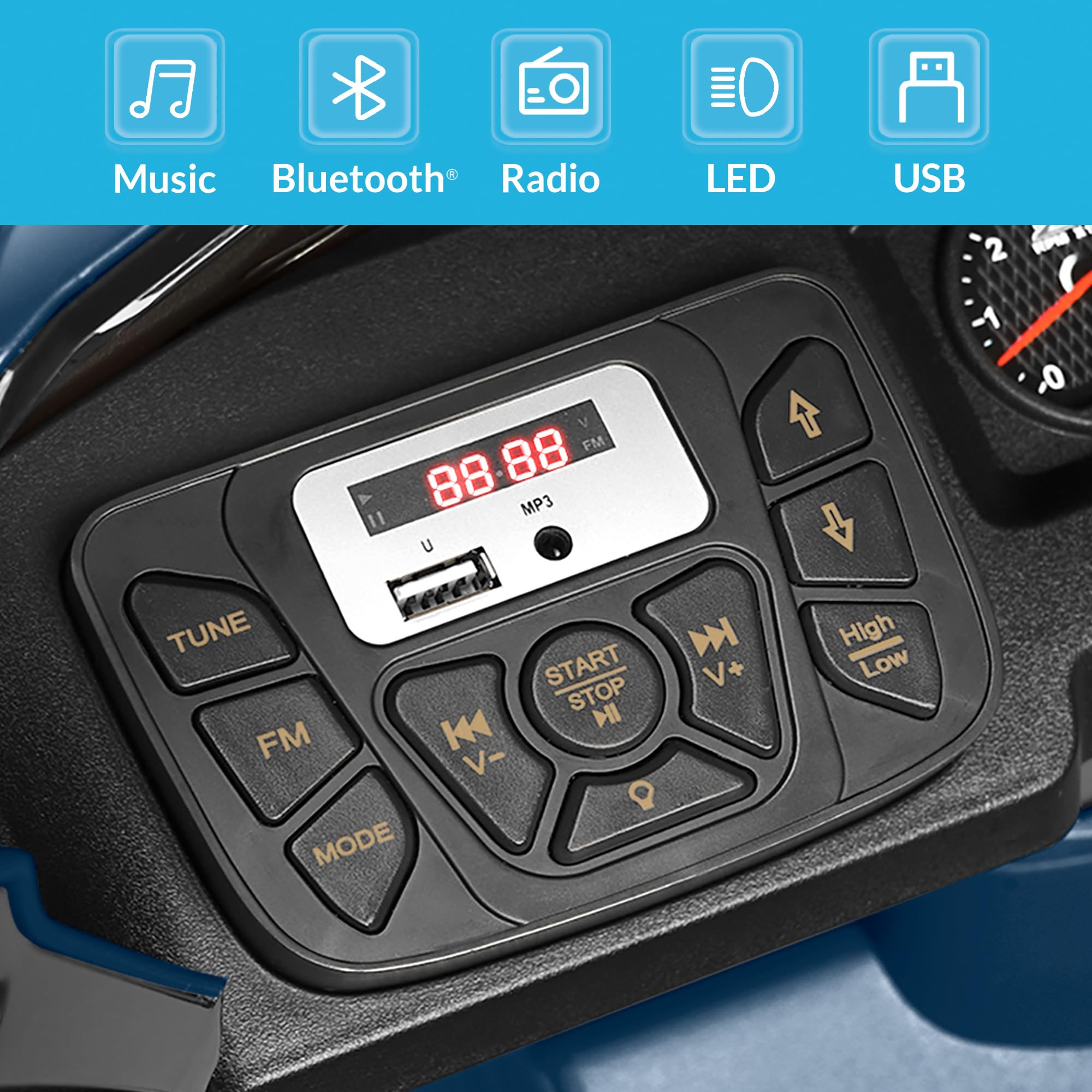Kidzone Chevrolet Silverado Licenciado Bluetooth