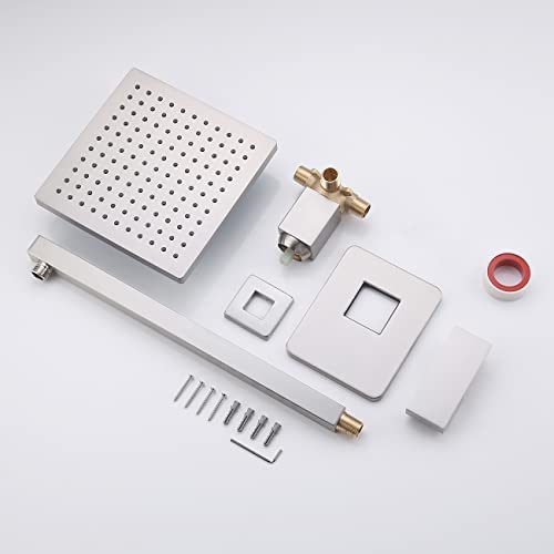 Grifo de Ducha KES Negro con Válvula de Ducha y Cabezal de Lluvia