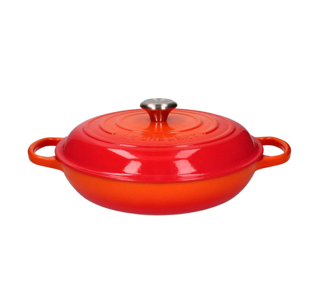 2025 Le Creuset - Cazuela Campagnard redonda Naranja Rojo 30 cm 3,5 l