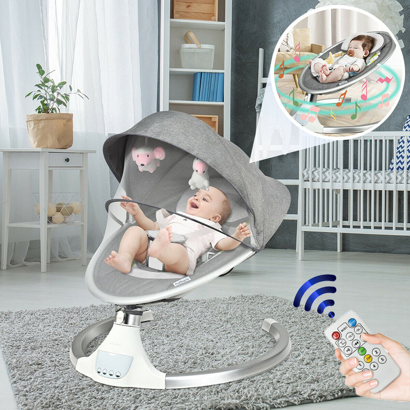 Columpio Automático de Lujo para Bebé con Balancín y Silla Mecedora Infantil