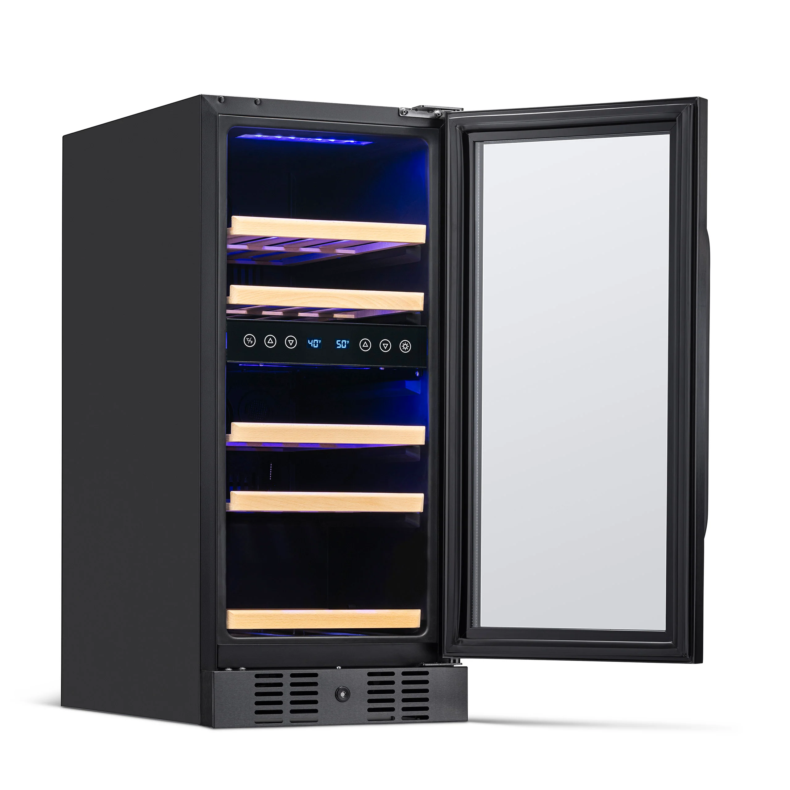 2025 Newair® Refrigerador de Vinos Empotrable Negro – 29 Botellas – 14,8