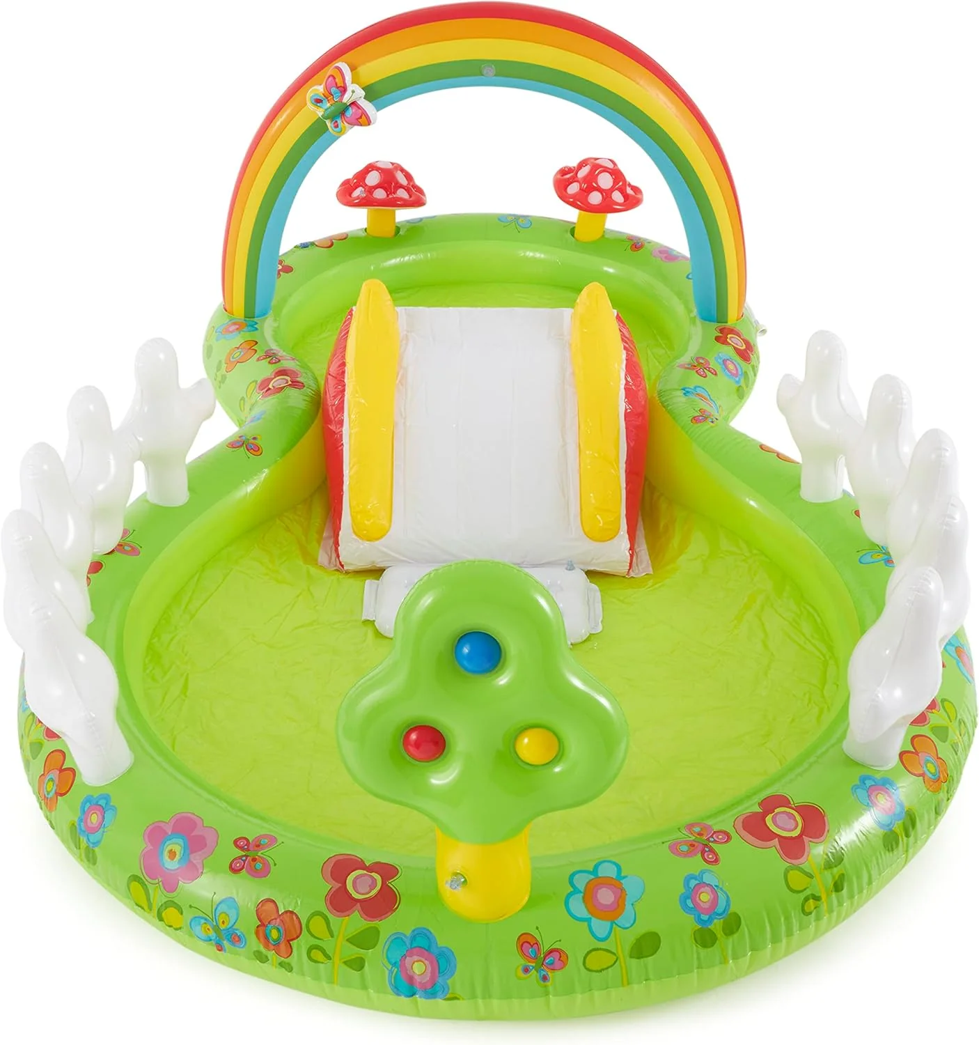 Intex Área de Juego Inflable Jungle Adventure – Piscina con Tobogán y Juegos de Agua para Niños