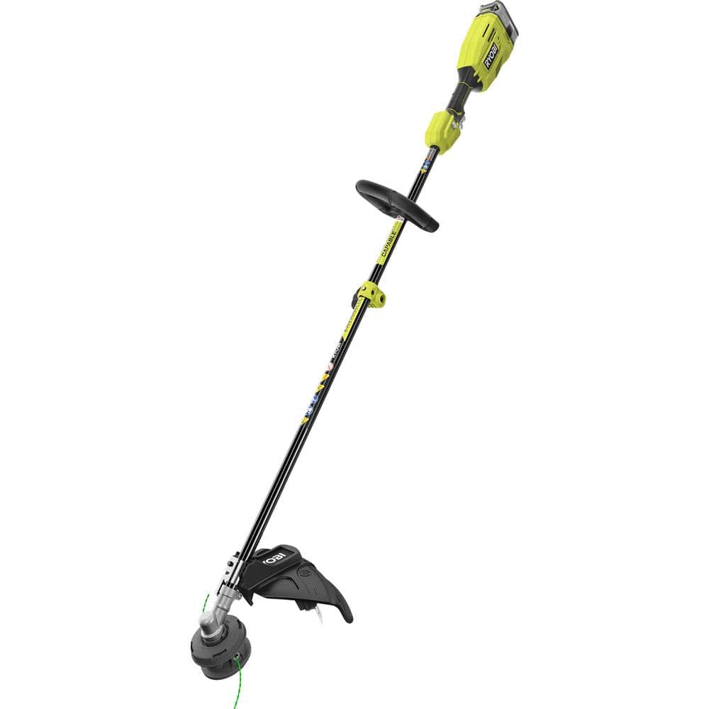 2025 Recortadora de Hilo Inalámbrica Ryobi ONE+ 18V Brushless de 15 Pulgadas con Batería de 4.0 Ah y Cargador P20110