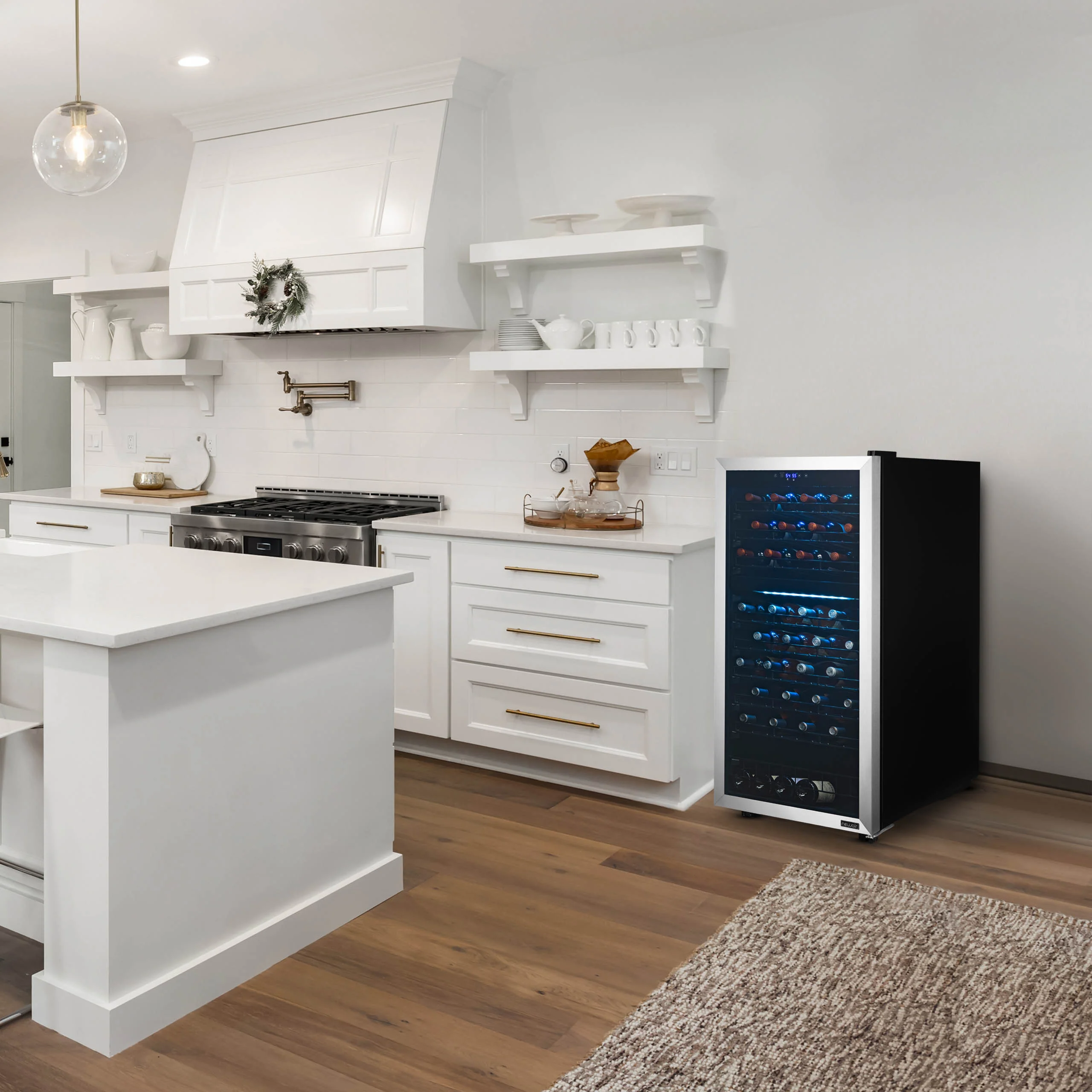 2025 Refrigerador de Vinos Independiente Newair® de Acero Inoxidable – 76 Botellas – 23