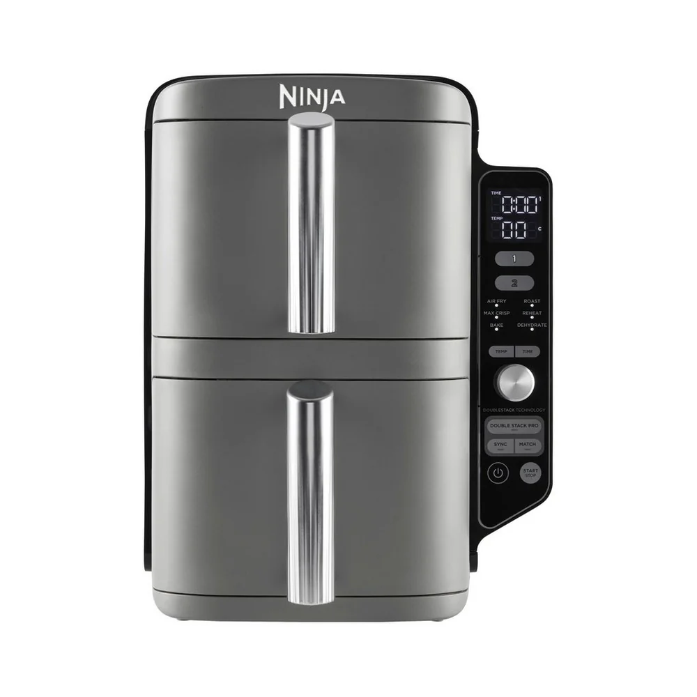 2025 Freidora de Aire Caliente Ninja Double Stack XL 2 Cajones 9,5L – Gris SL400UK