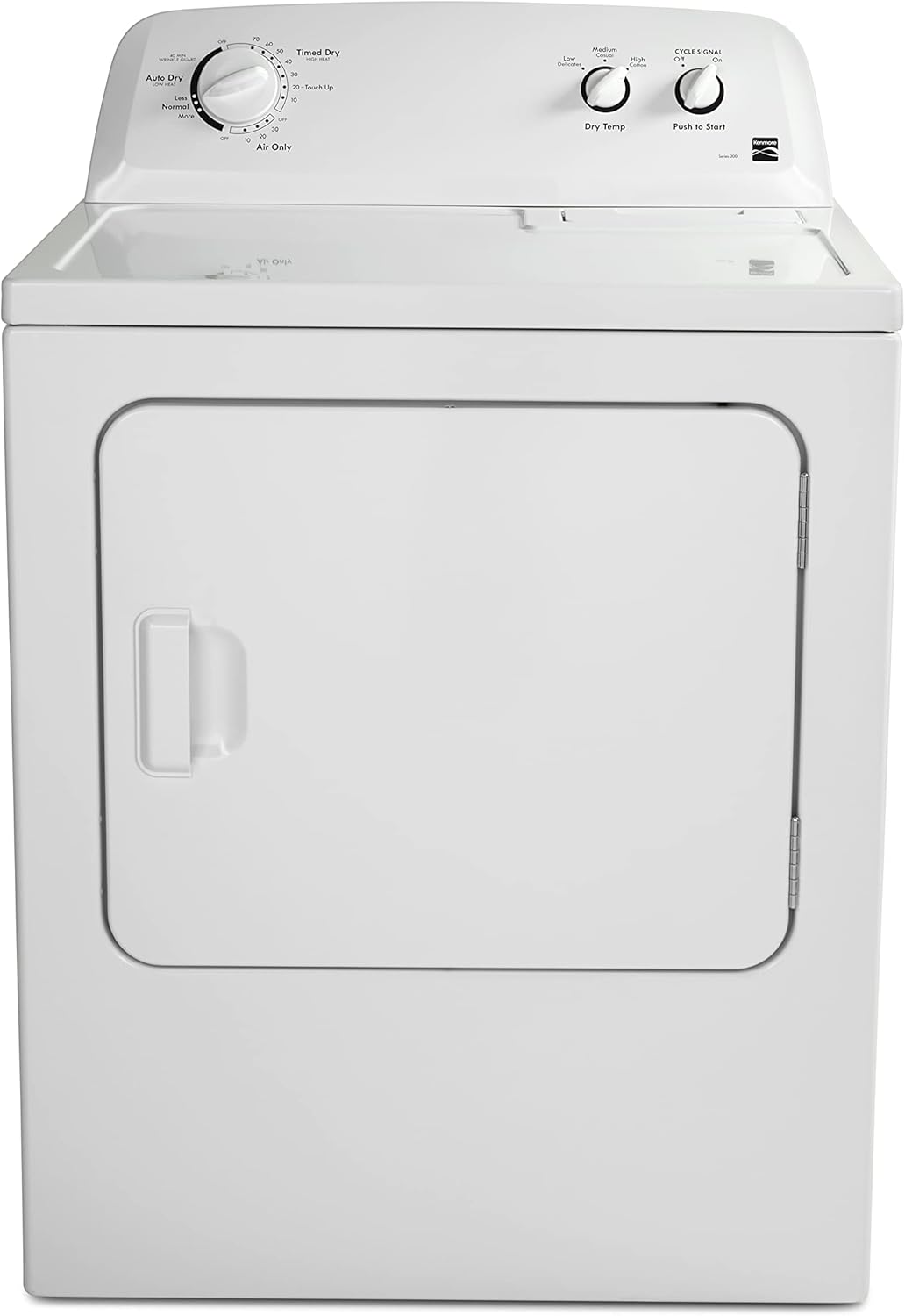 Secadora Eléctrica Kenmore de Carga Frontal de 29″ con Tecnología Wrinkle Guard y Capacidad Total de 7.0 Pies Cúbicos, Blanco