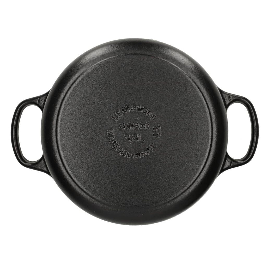 2025 Le Creuset - Sartén para asar / guisar Signature redonda negro mate 22 cm 3,3 l (interior negro)