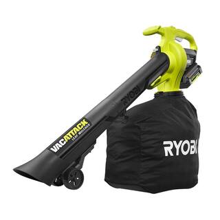 2025 RYOBI Aspirateur-Souffleur sans fil 40V Vac Attack aveRYOBI Aspiradora-Sopladora Inalámbrica 40V Vac Attack con Función Trituradora, (2) Baterías 5.0 Ah y Cargador - Modelo c Fonction Broyeur, (2) Batteries 5.0 Ah et Chargeur - Modèle RY40451-2B