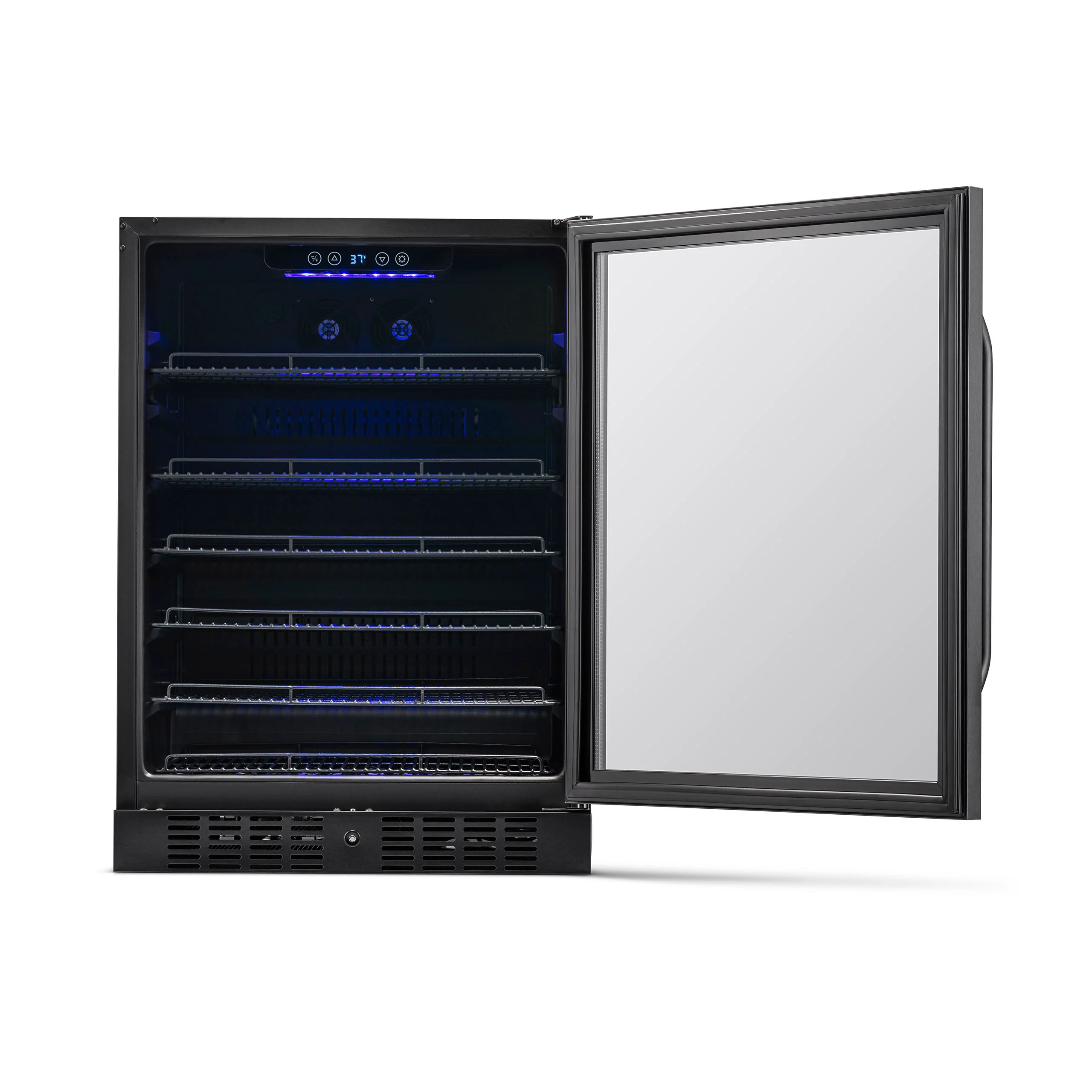 2025 Refrigerador Empotrable Newair® de 177 Latas – 24” – Acero Inoxidable Negro