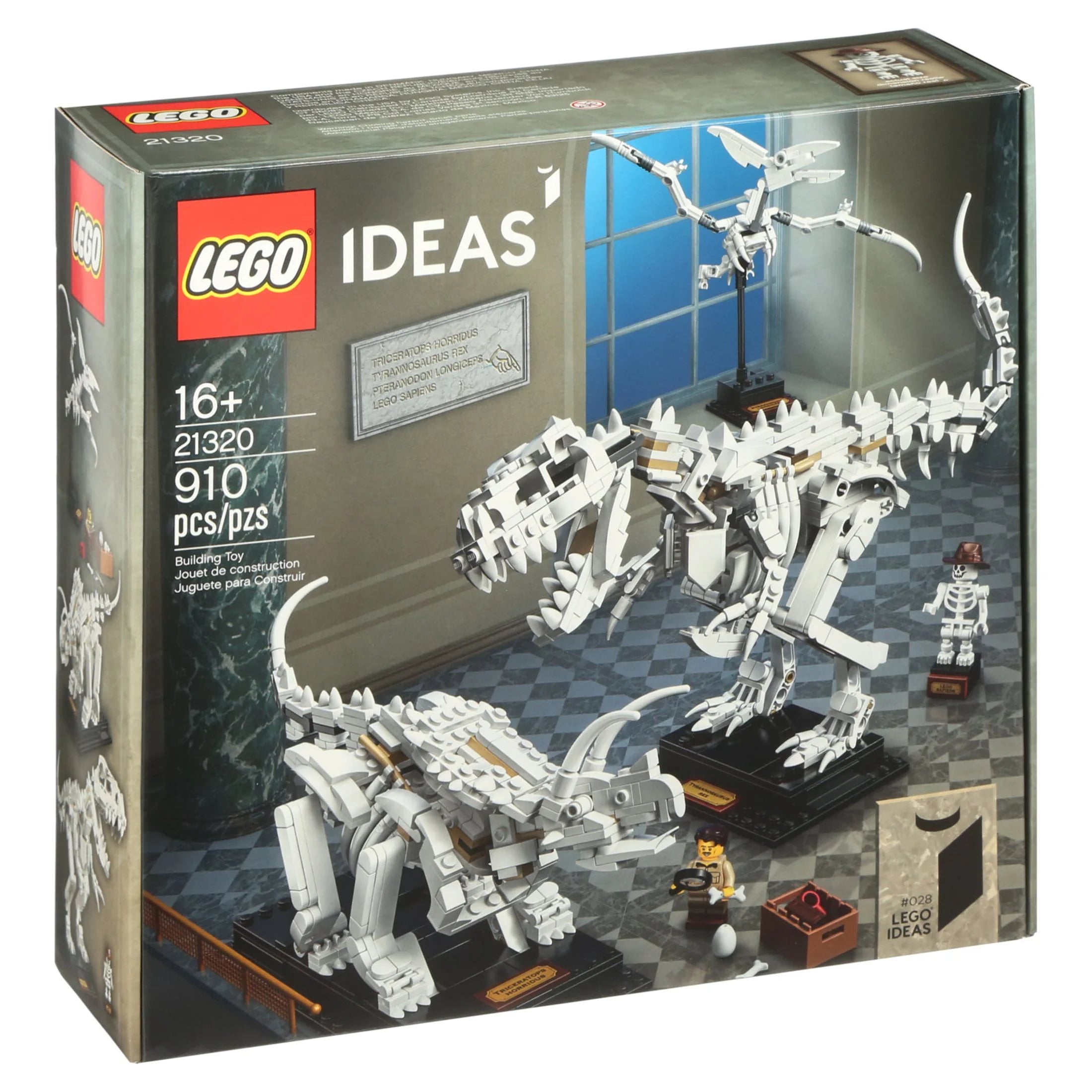 LEGO Ideas 21320 Fósiles de Dinosaurios – Set de Construcción (910 Piezas)