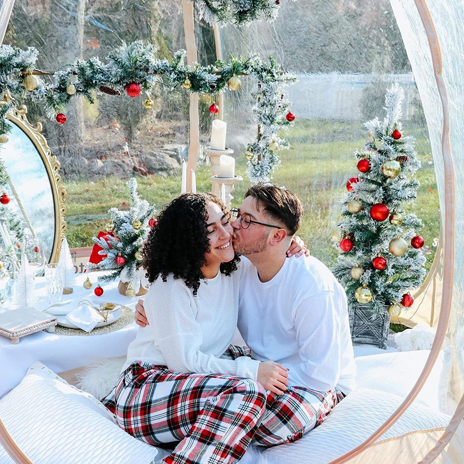 Alvantor Tienda Burbuja Gazebo Plegable, Cúpula Igloo para Jardín y Patio para 8-10 Personas