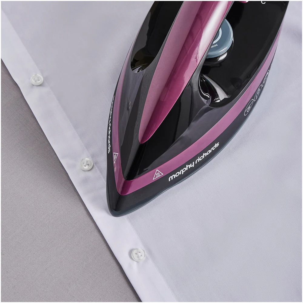 2025 Morphy Richards 332102 Speed Steam Pro - Centro de planchado con sistema de autolimpieza, 1,6L, Violeta - Planchado rápido y potente - Elimina las arrugas en una sola pasada